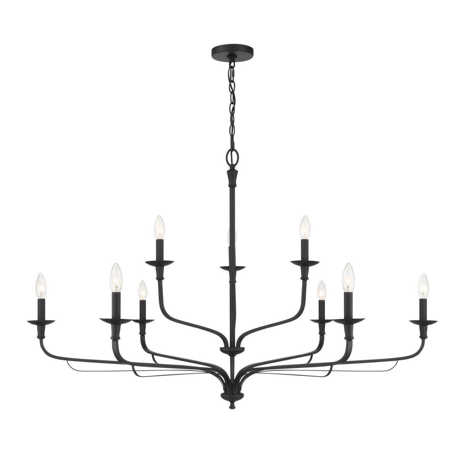 Minka-Lavery - 3829-899 - Nine Light Chandelier - Velena - Dark Matte Black