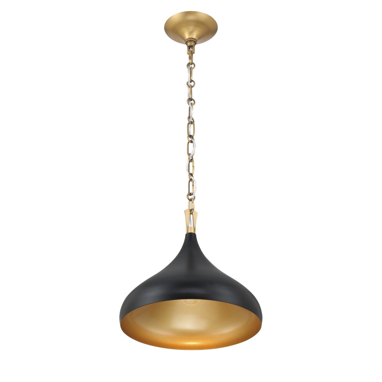 Minka-Lavery - 3931-876 - One Light Pendant - Cedar Lane - Legacy Brass & Matte Coal