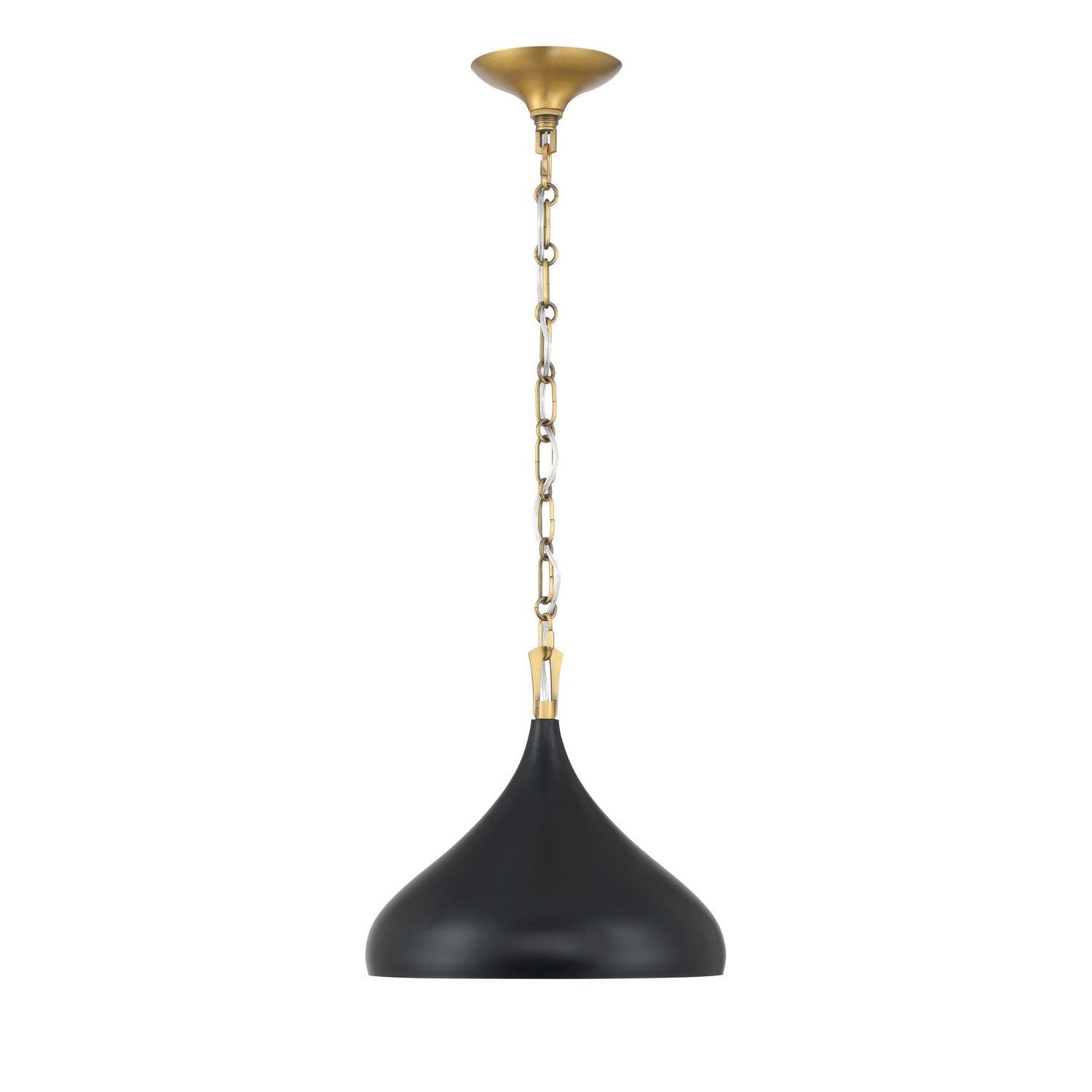 Minka-Lavery - 3931-876 - One Light Pendant - Cedar Lane - Legacy Brass & Matte Coal