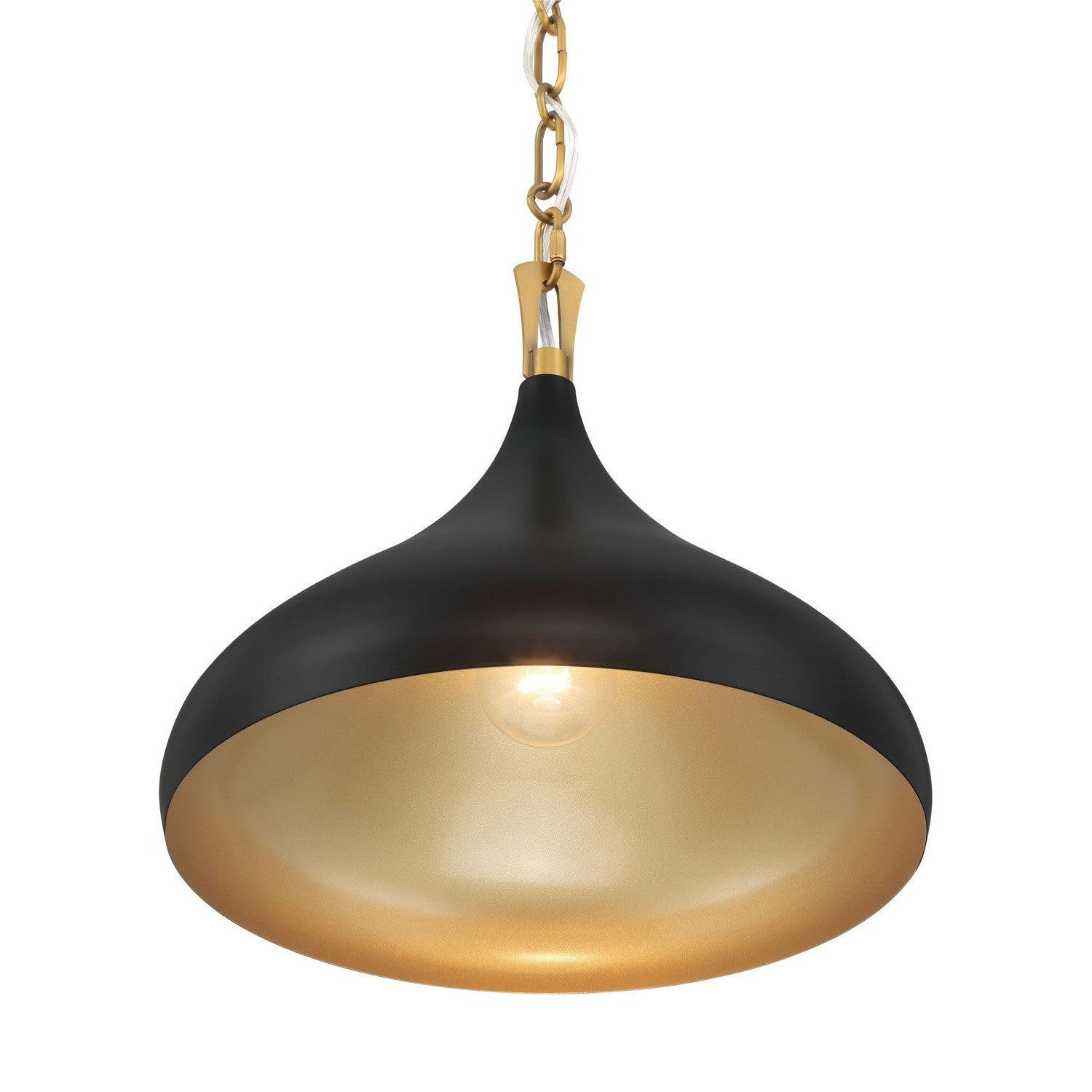 Minka-Lavery - 3931-876 - One Light Pendant - Cedar Lane - Legacy Brass & Matte Coal