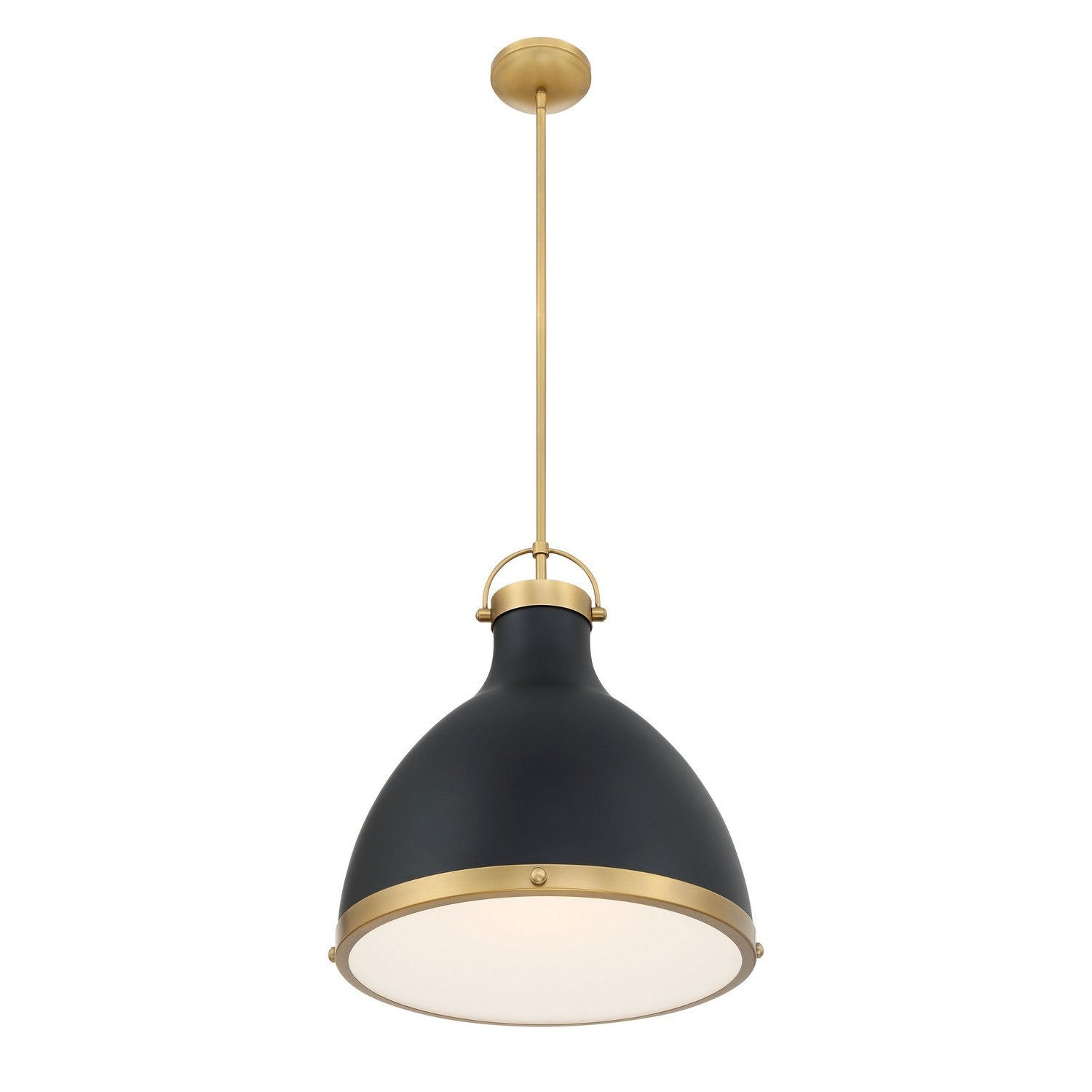 Minka-Lavery - 3932-876 - One Light Pendant - Lynk - Legacy Brass & Matte Coal