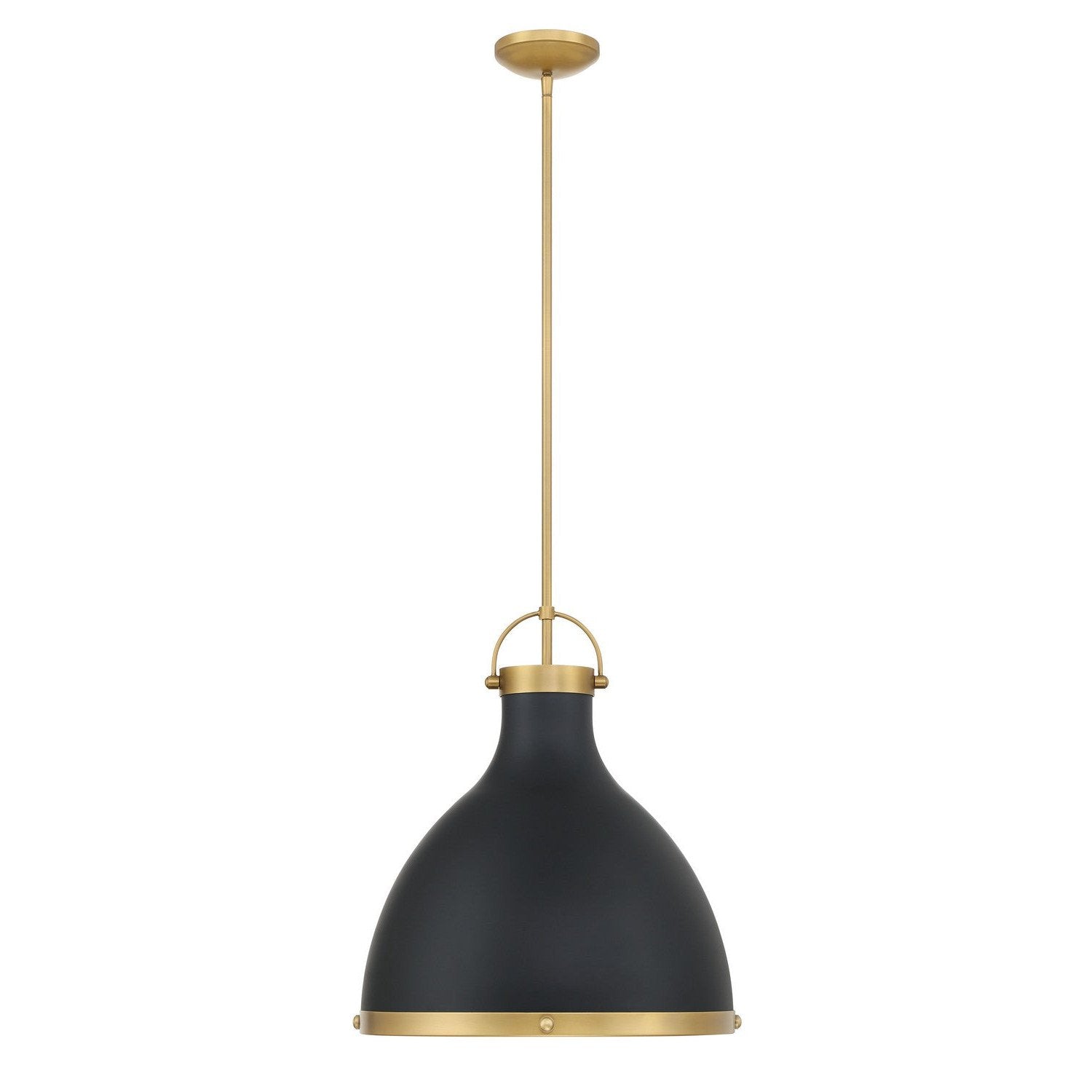 Minka-Lavery - 3932-876 - One Light Pendant - Lynk - Legacy Brass & Matte Coal