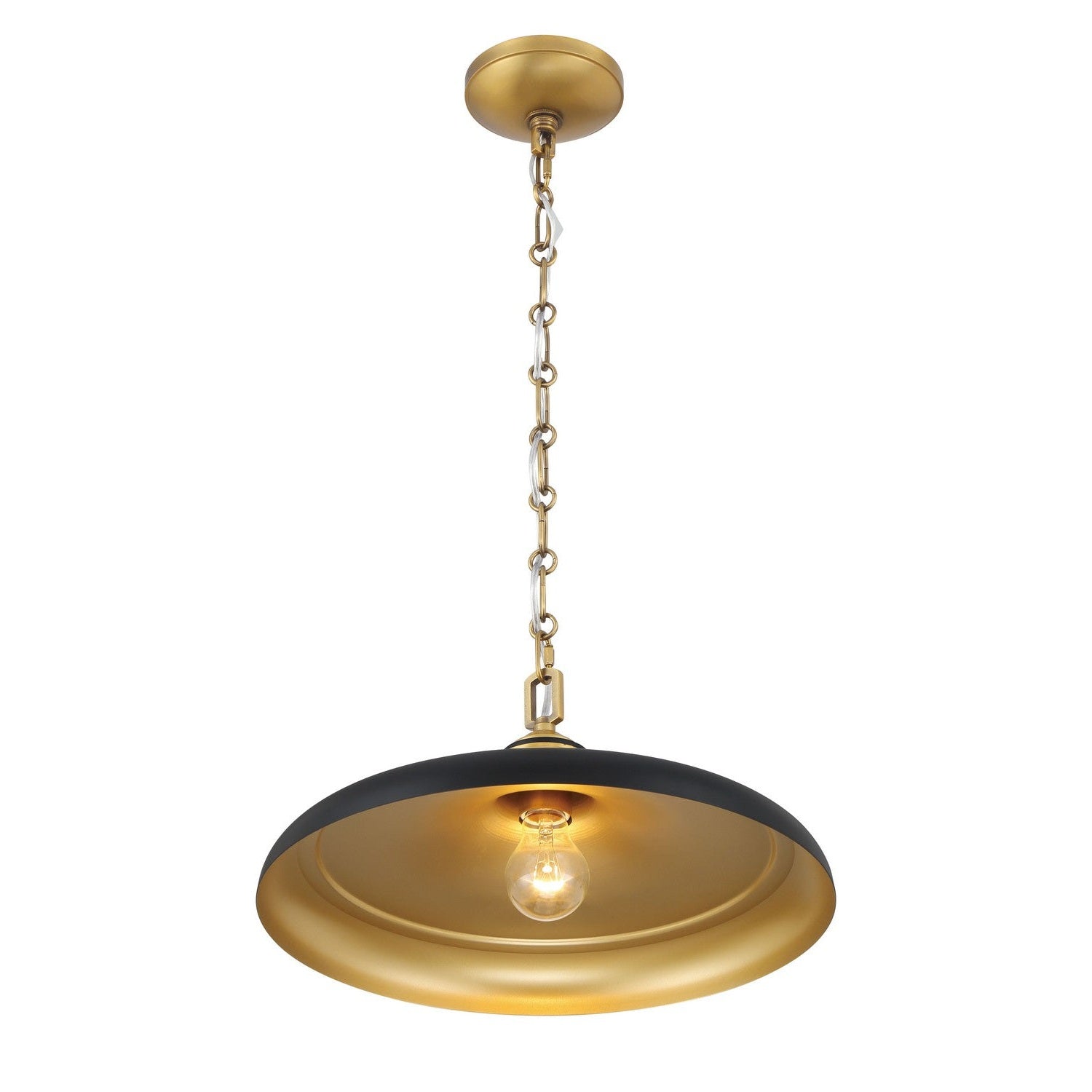 Minka-Lavery - 3935-876 - One Light Pendant - Crowne - Legacy Brass & Dark Matte Blac