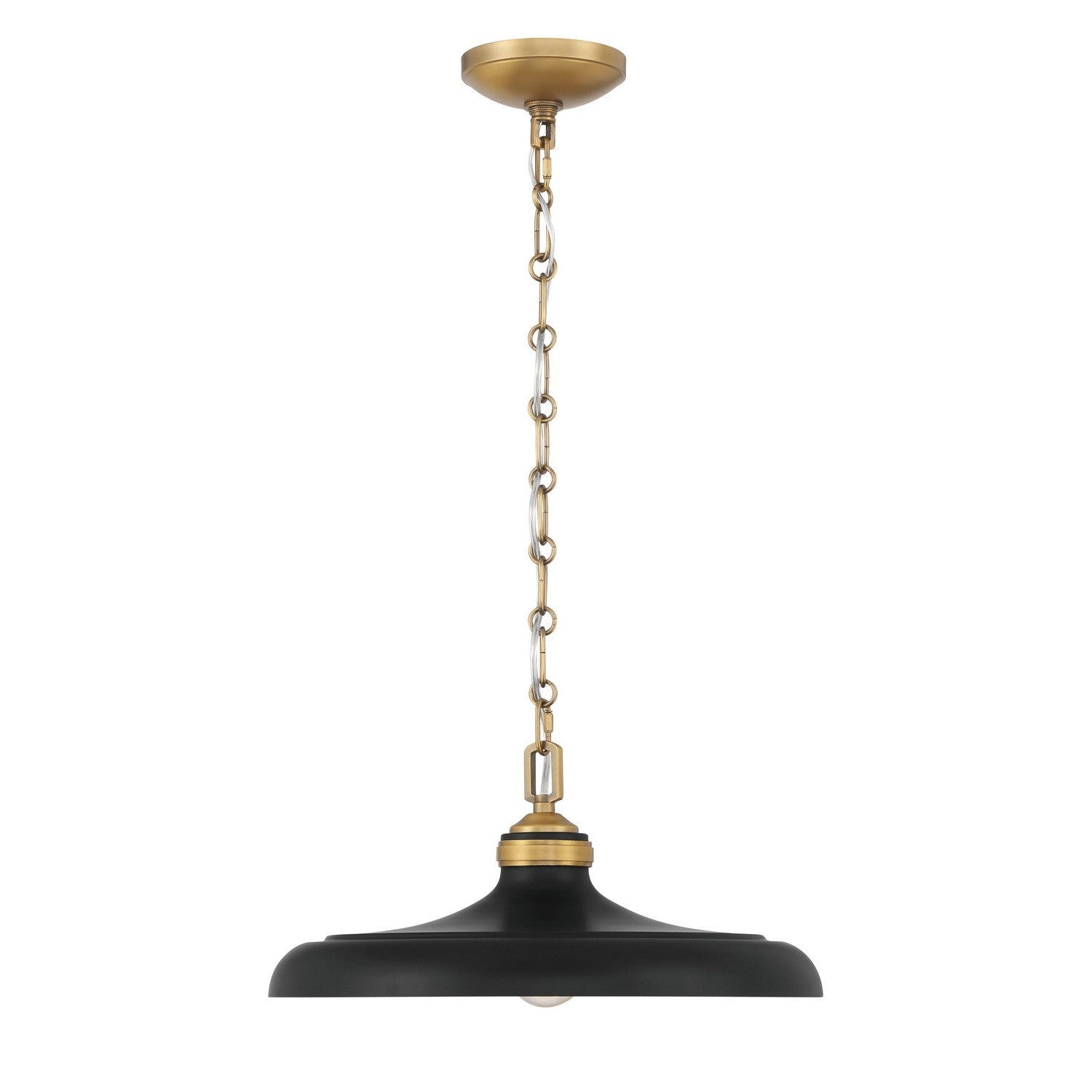Minka-Lavery - 3935-876 - One Light Pendant - Crowne - Legacy Brass & Dark Matte Blac