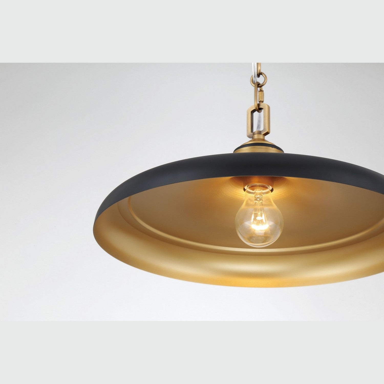 Minka-Lavery - 3935-876 - One Light Pendant - Crowne - Legacy Brass & Dark Matte Blac