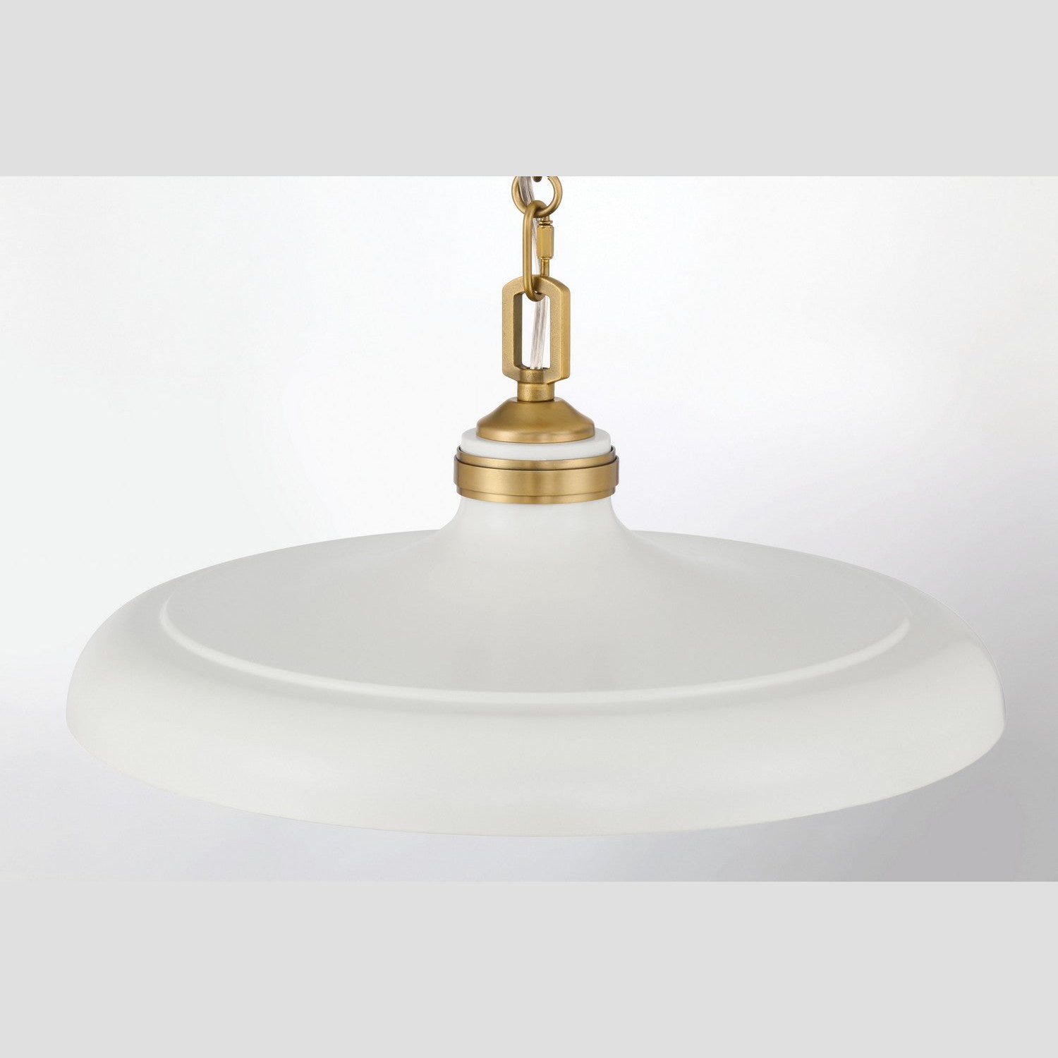 Minka-Lavery - 3935-879 - One Light Pendant - Crowne - Legacy Brass & Off White Cream
