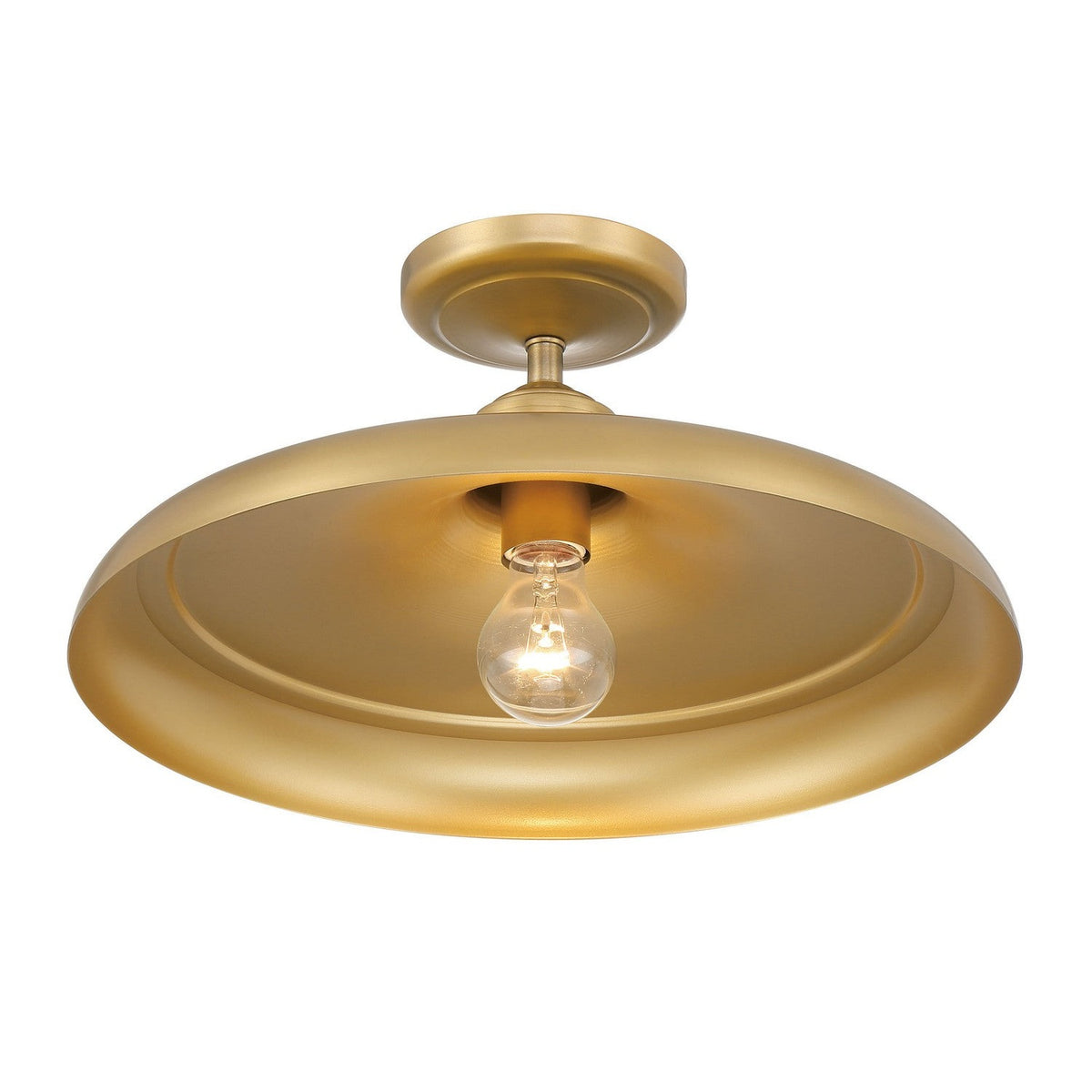 Minka-Lavery - 3936-732 - One Light Semi Flush Mount - Crowne - Legacy Brass