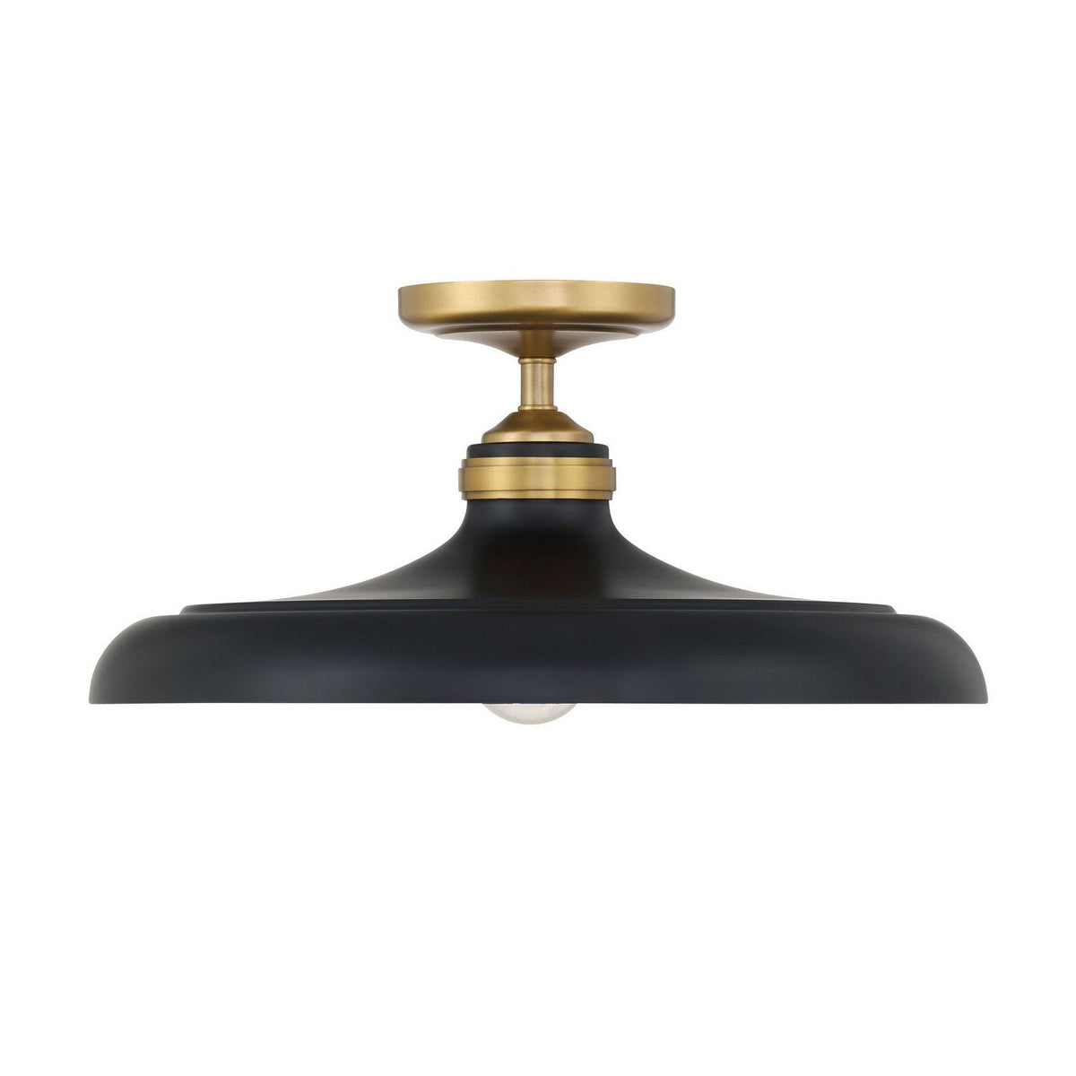 Minka-Lavery - 3936-876 - One Light Semi Flush Mount - Crowne - Legacy Brass & Dark Matte Blac