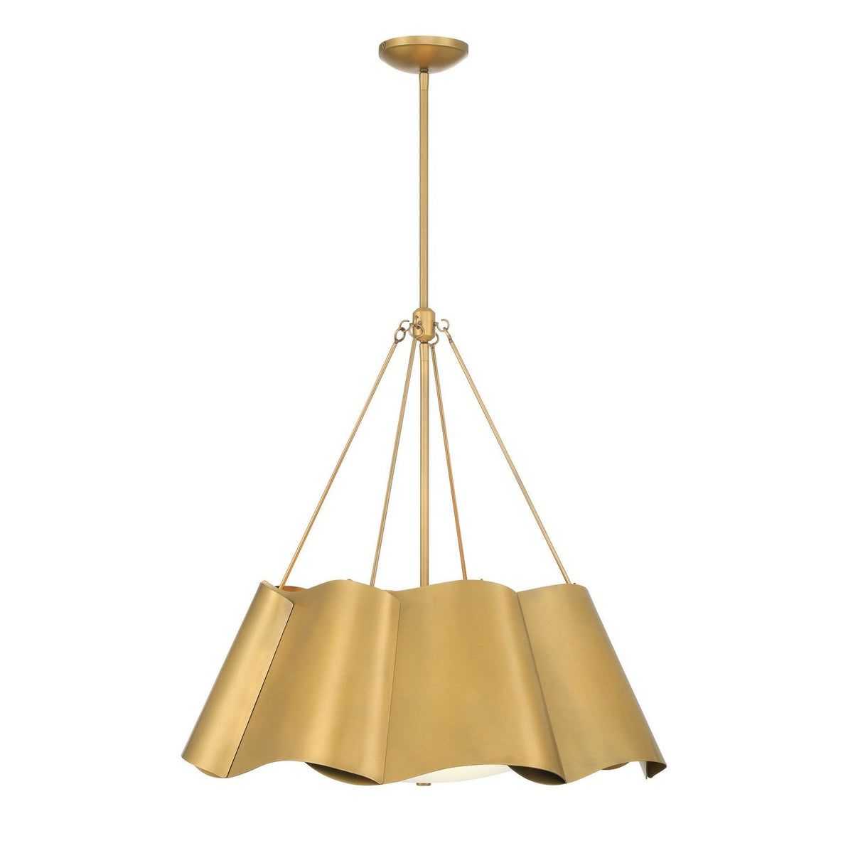 Minka-Lavery - 3954-732 - Four Light Pendant - Waveform - Legacy Brass