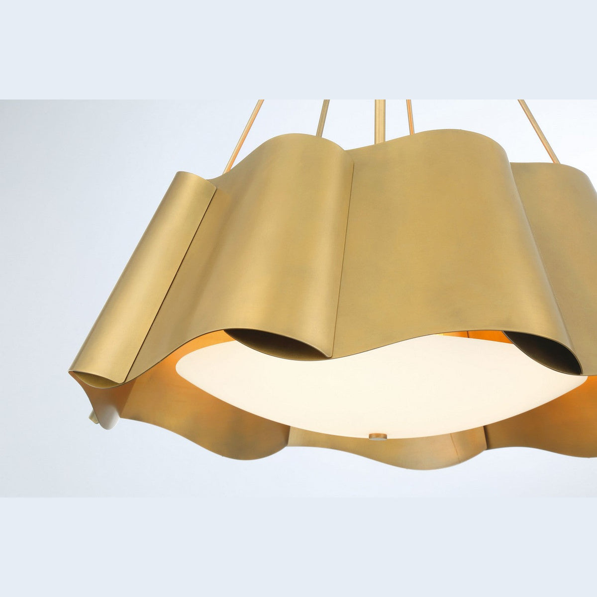 Minka-Lavery - 3954-732 - Four Light Pendant - Waveform - Legacy Brass