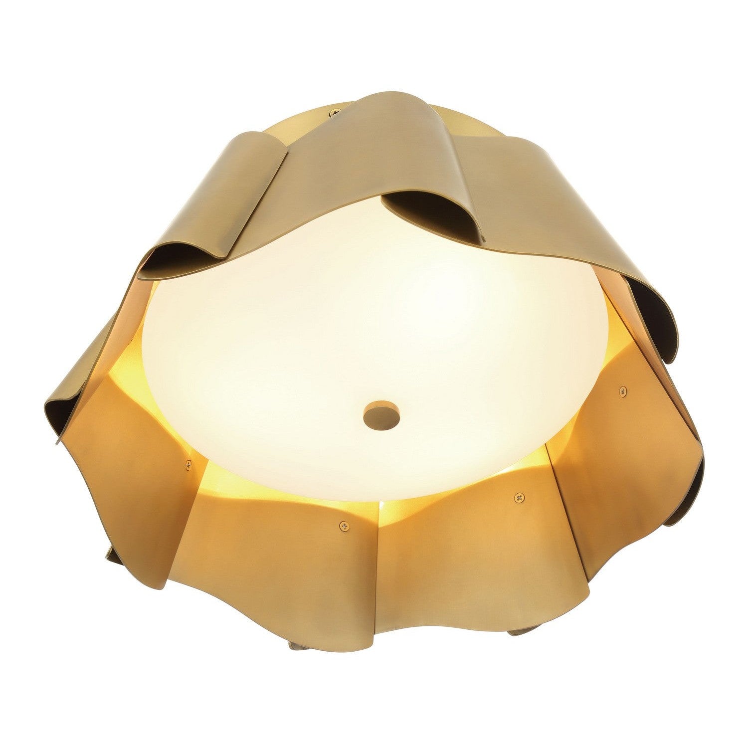 Minka-Lavery - 3955-732 - Three Light Flush Mount - Waveform - Legacy Brass