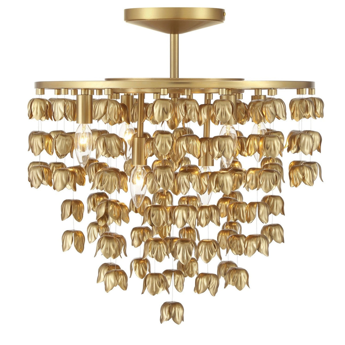 Minka-Lavery - 3965-732 - Six Light Semi Flush Mount - Ashgrove - Legacy Brass