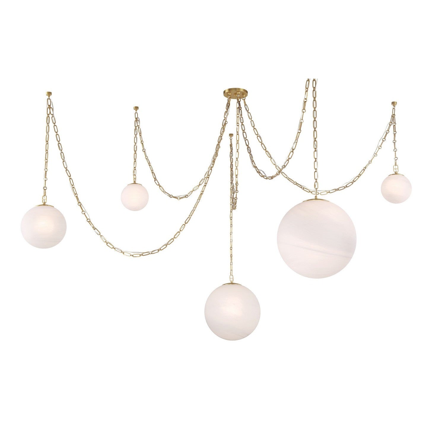 Minka-Lavery - 5219-732 - Five Light Pendant - Marbelle - Legacy Brass