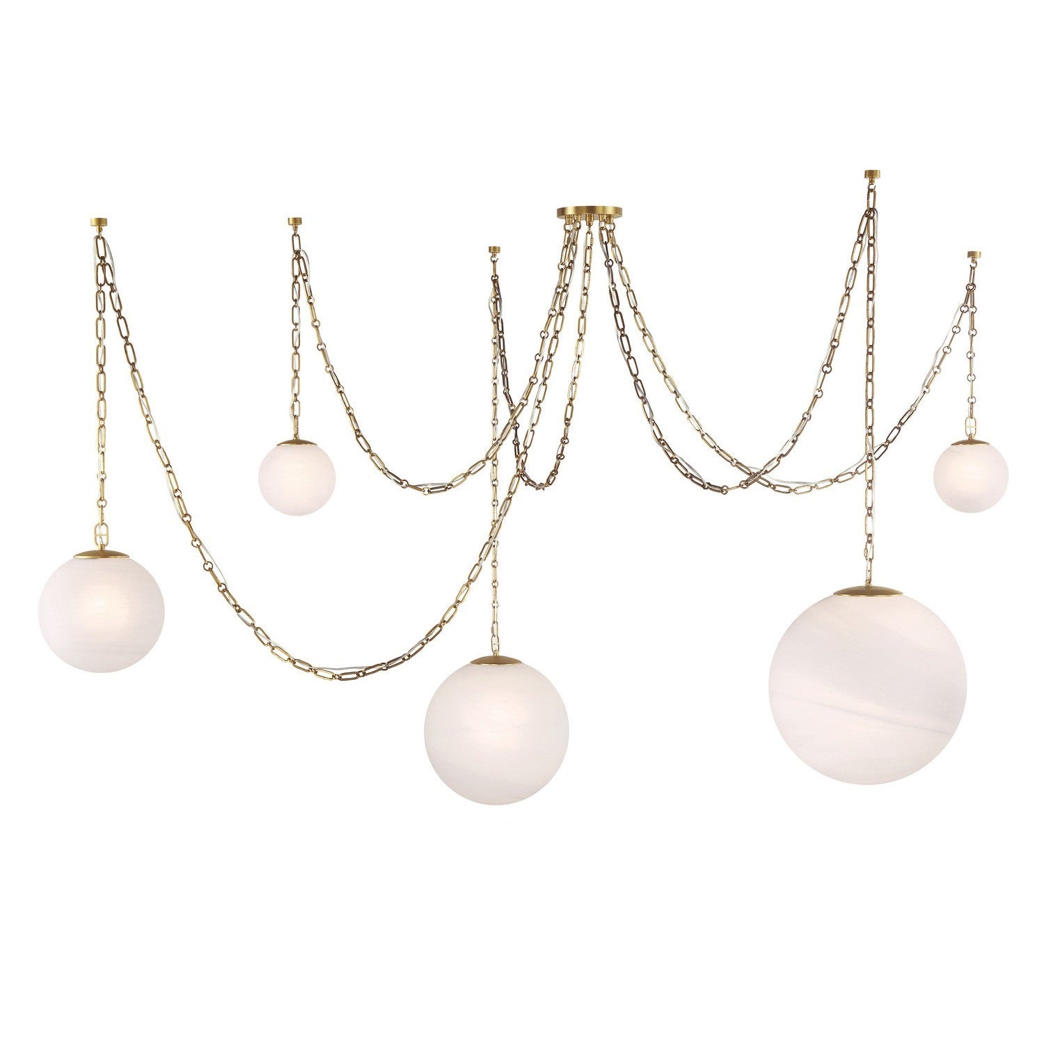 Minka-Lavery - 5219-732 - Five Light Pendant - Marbelle - Legacy Brass