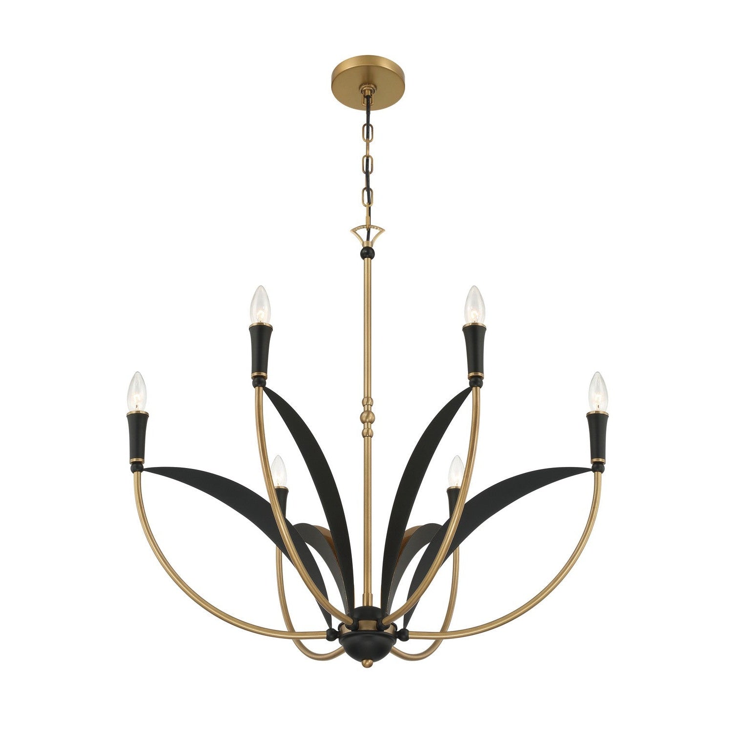 Minka-Lavery - 5696-782 - Six Light Chandelier - Miller - Legacy Brass & Sand Coal