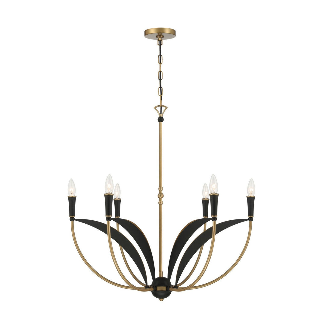 Minka-Lavery - 5696-782 - Six Light Chandelier - Miller - Legacy Brass & Sand Coal