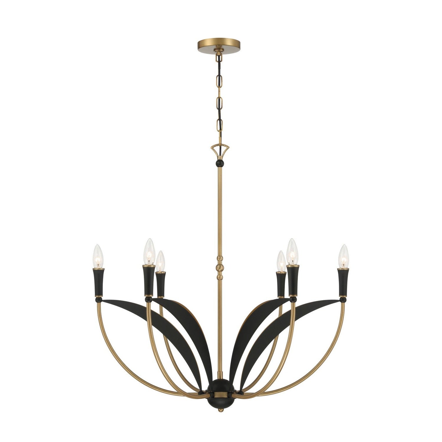 Minka-Lavery - 5696-782 - Six Light Chandelier - Miller - Legacy Brass & Sand Coal