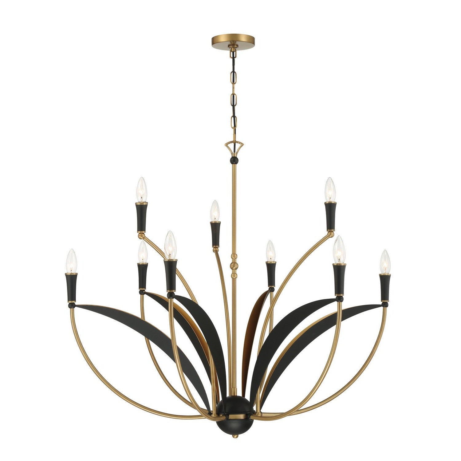 Minka-Lavery - 5699-782 - Nine Light Chandelier - Miller - Legacy Brass & Sand Coal