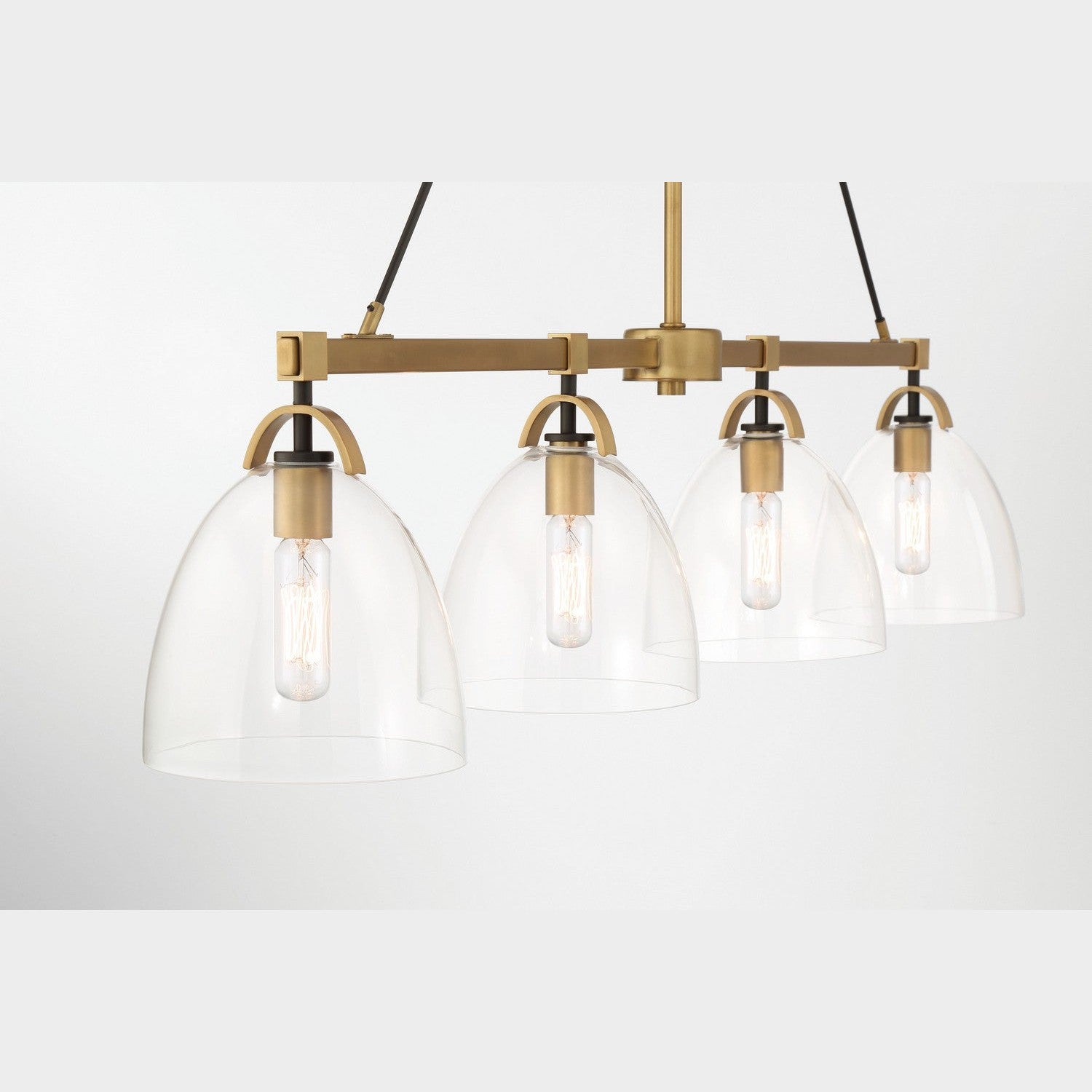 Minka-Lavery - 5717-876 - Four Light Island Pendant - Sommersby - Legacy Brass & Matte Coal