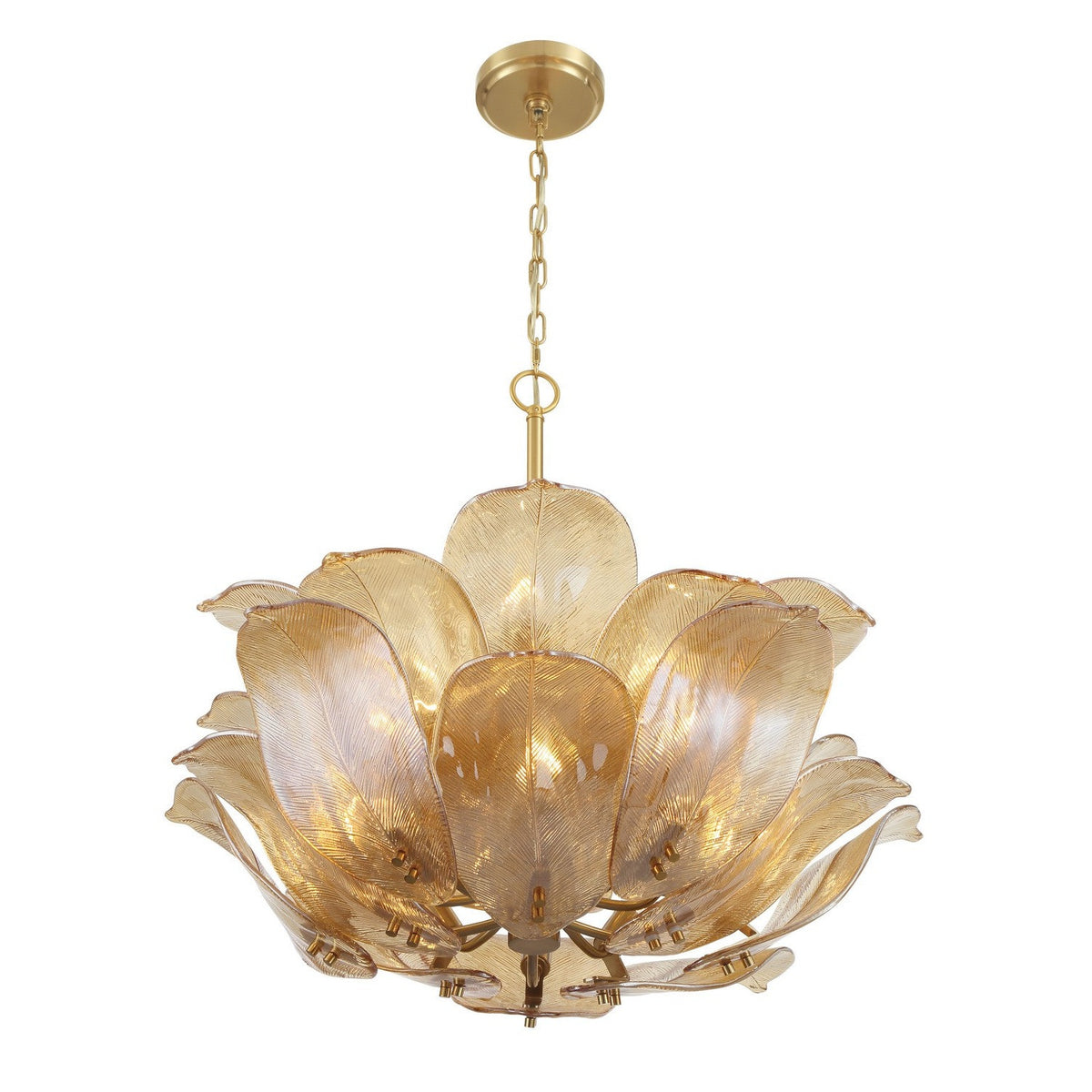 Metropolitan - N2215-A-732 - Ten Light Pendant - Orchid - Legacy Brass