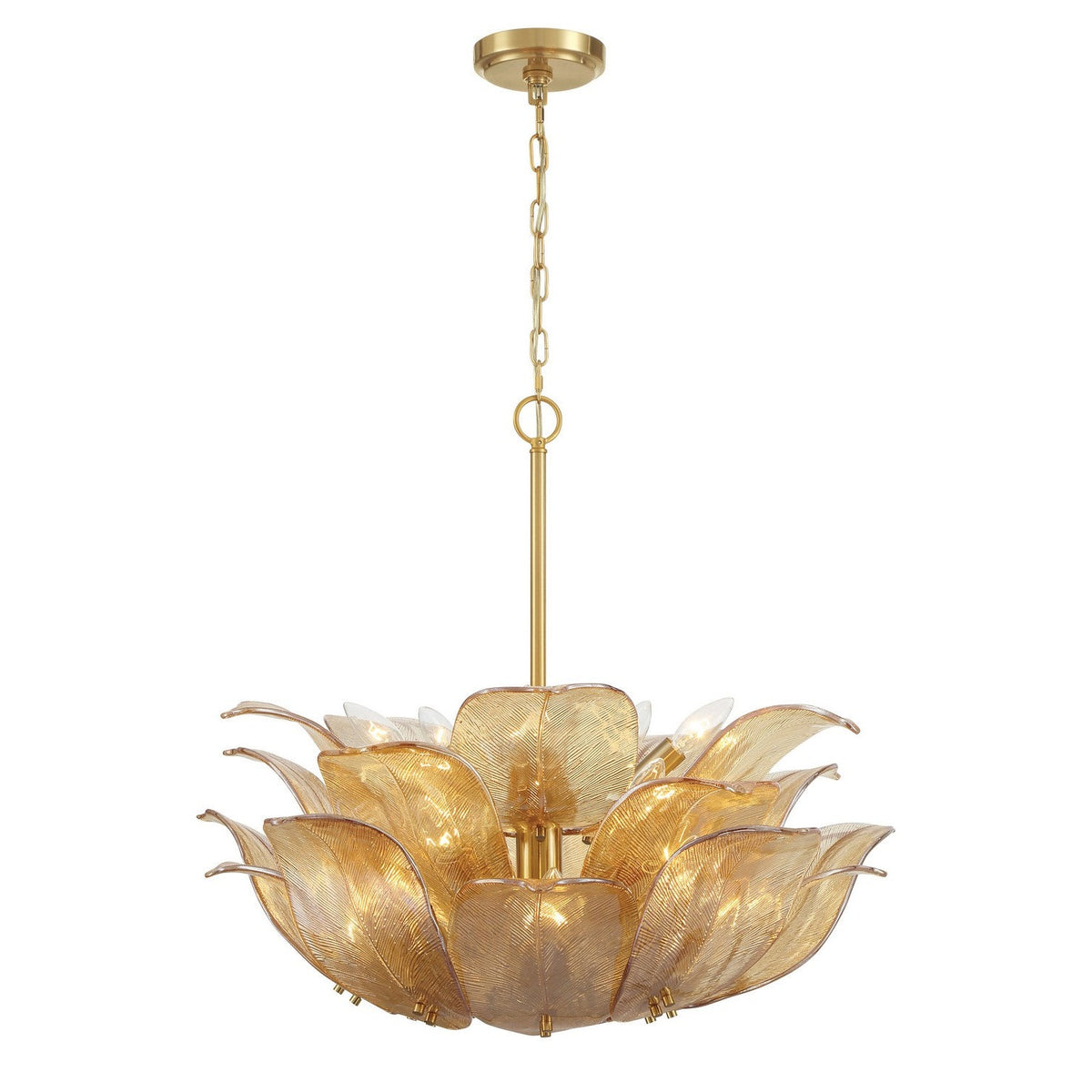 Metropolitan - N2215-A-732 - Ten Light Pendant - Orchid - Legacy Brass