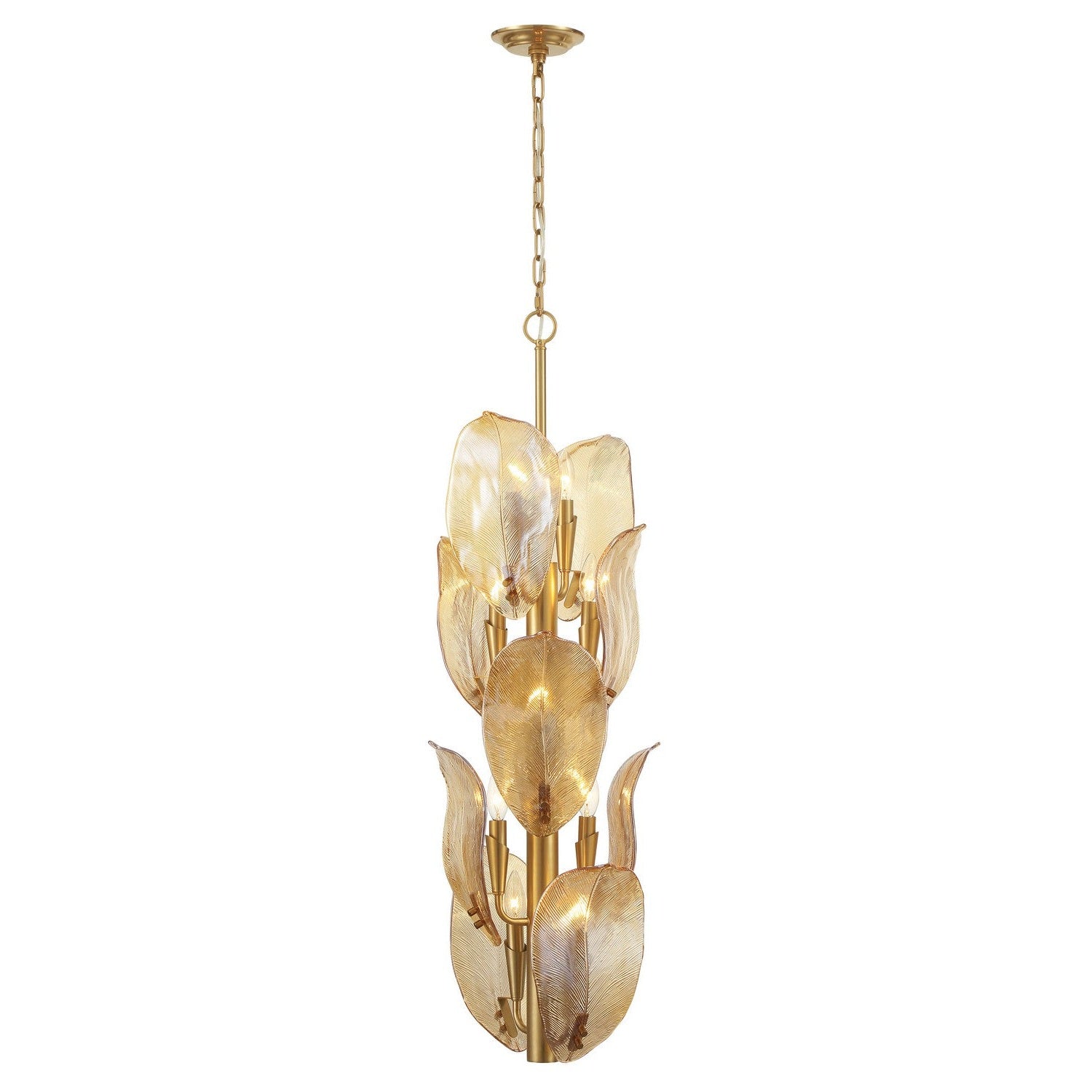 Metropolitan - N2216-A-732 - Ten Light Pendant - Orchid - Legacy Brass