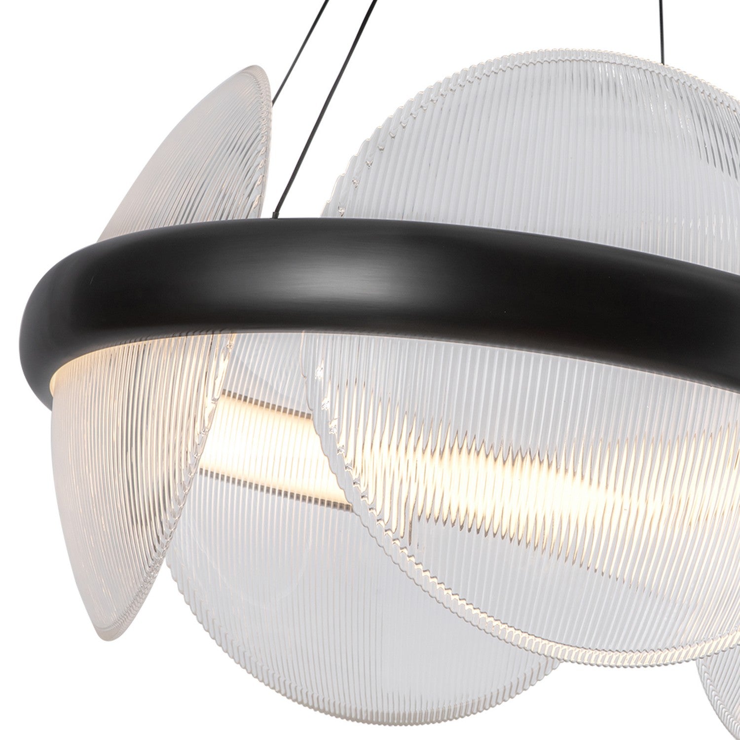 Kuzco Lighting - CH13922-UBCR-UNV - LED Chandelier - Taurus - Urban Bronze/Clear Ribbed Glass