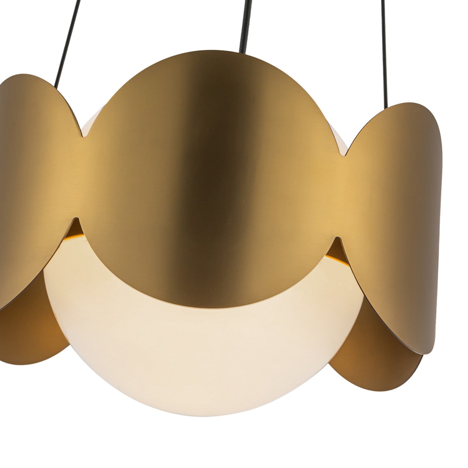 Kuzco Lighting - CH59810-BG/OP - One Light Chandelier - Ciel - Brushed Gold/Opal Glass