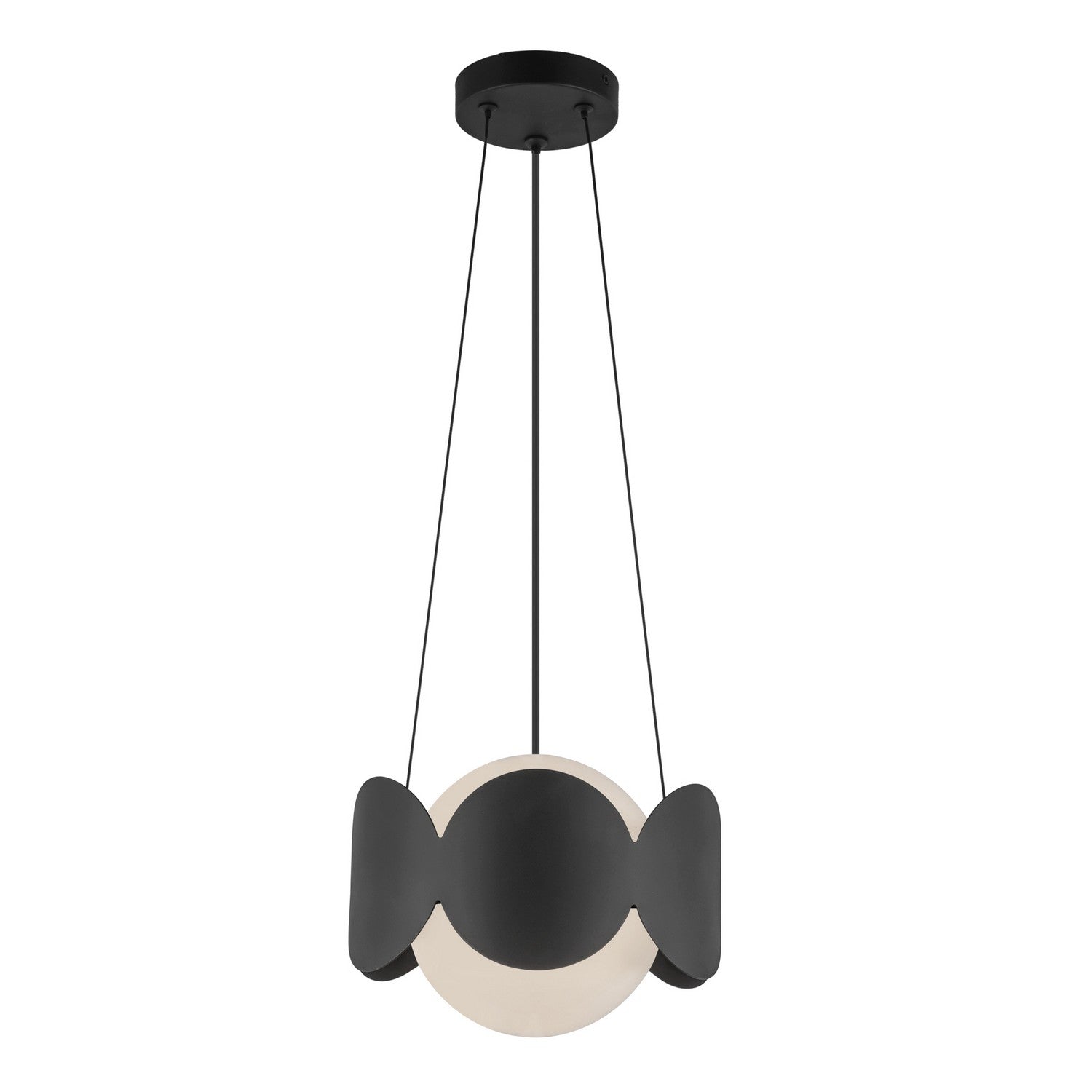 Kuzco Lighting - CH59810-BK/OP - One Light Chandelier - Ciel - Black/Opal Glass
