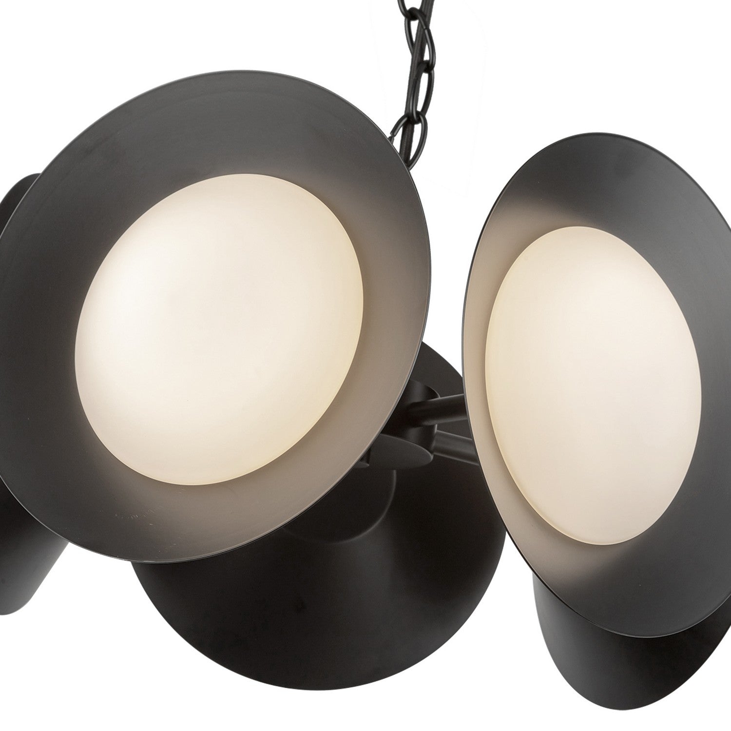 Kuzco Lighting - CH77916-BK/OP-UNV - LED Chandelier - Cleo - Black/Opal Glass