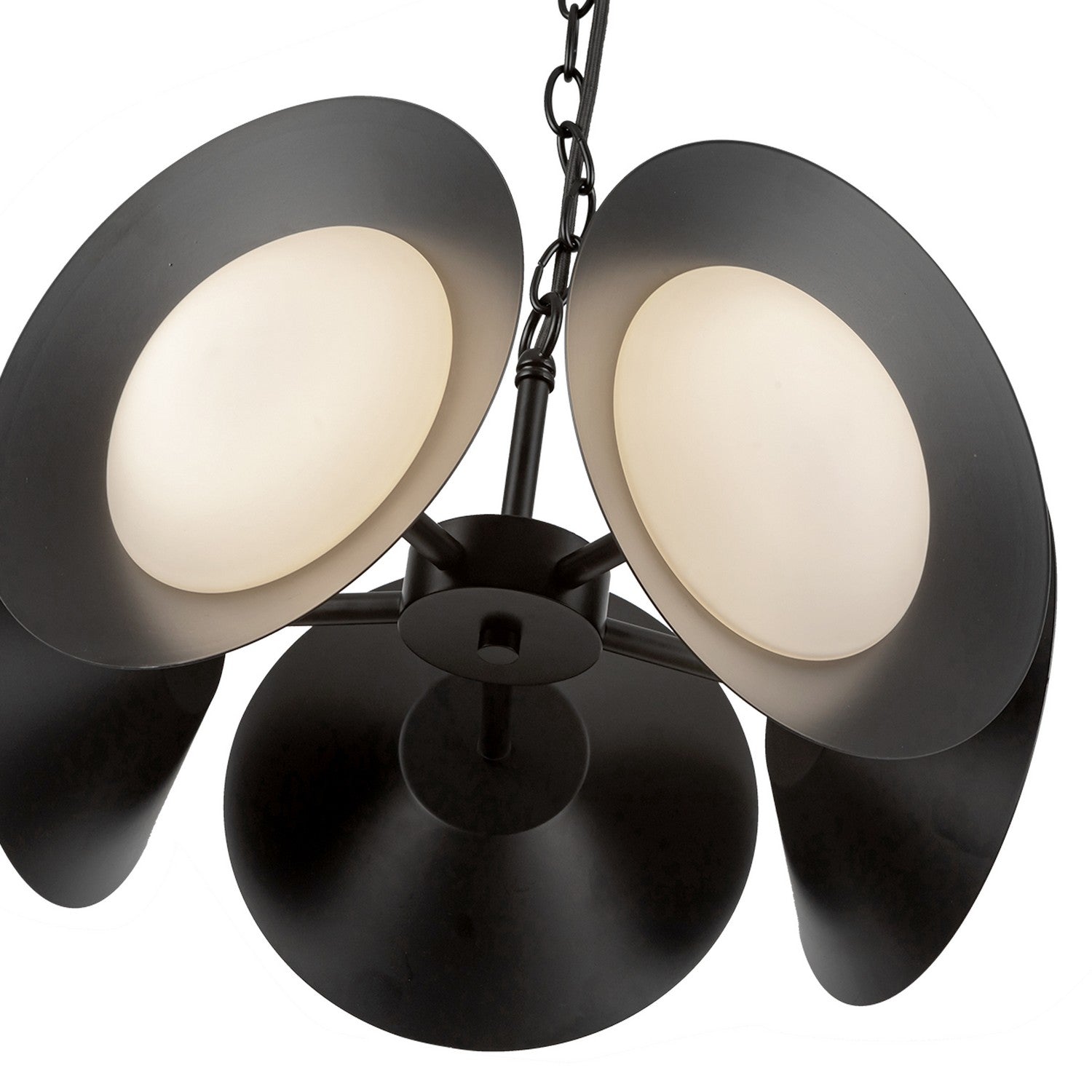 Kuzco Lighting - CH77916-BK/OP-UNV - LED Chandelier - Cleo - Black/Opal Glass