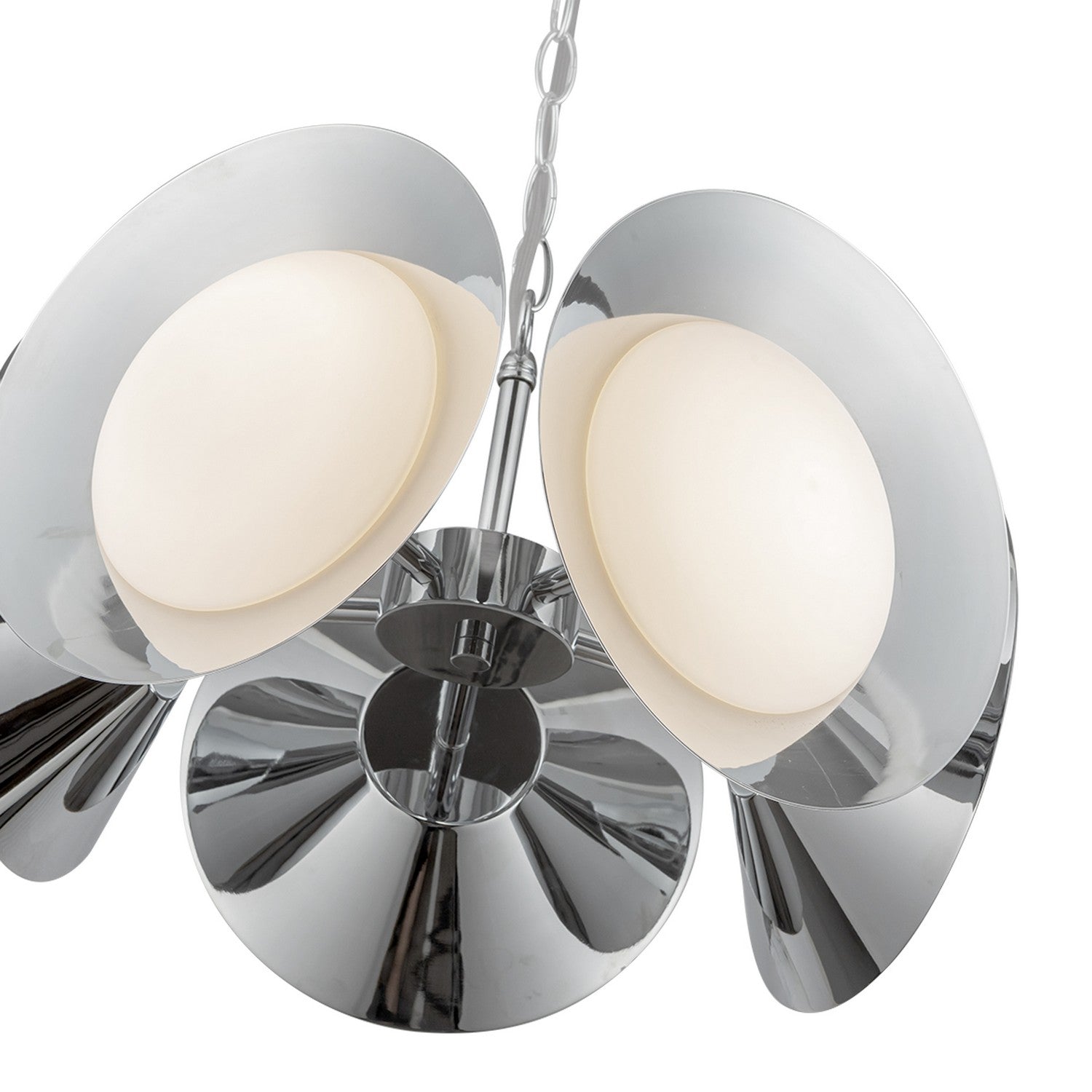Kuzco Lighting - CH77916-CH/OP-UNV - LED Chandelier - Cleo - Chrome/Opal Glass