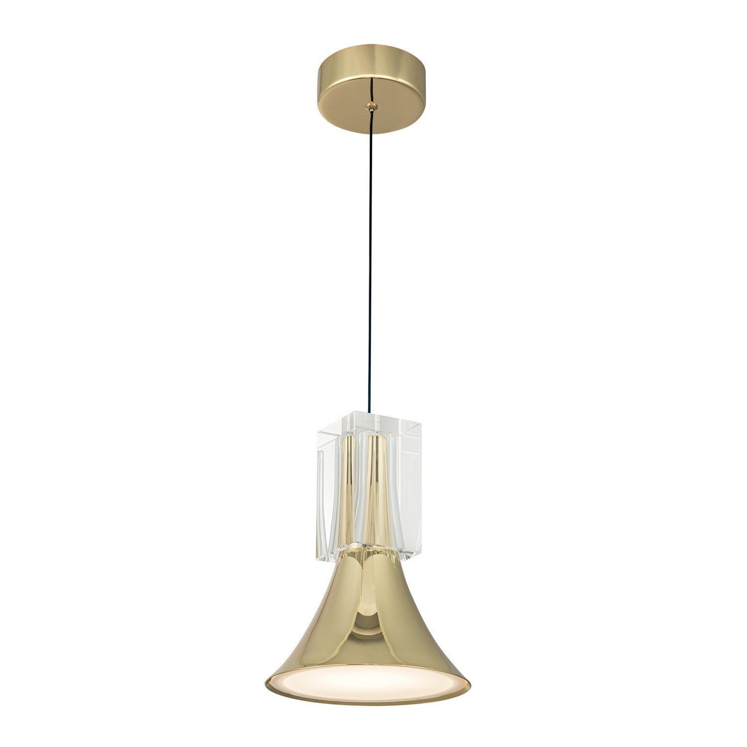 Kuzco Lighting - PD94108-MRB/CC-UNV - LED Pendant - Floe - Metallic Brass/Clear Crystal
