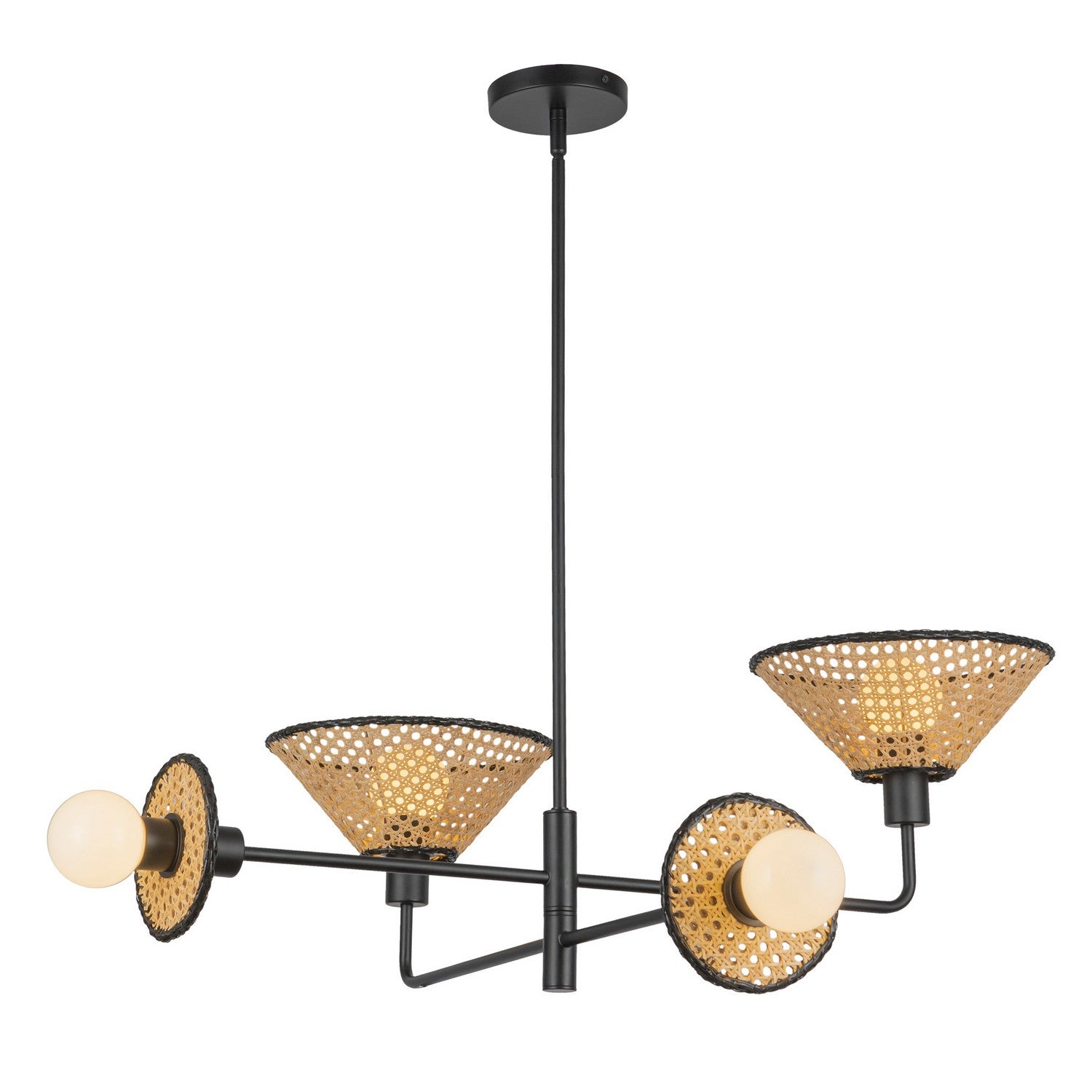 Alora - CH432438MB - Four Light Chandelier - Piper - Matte Black