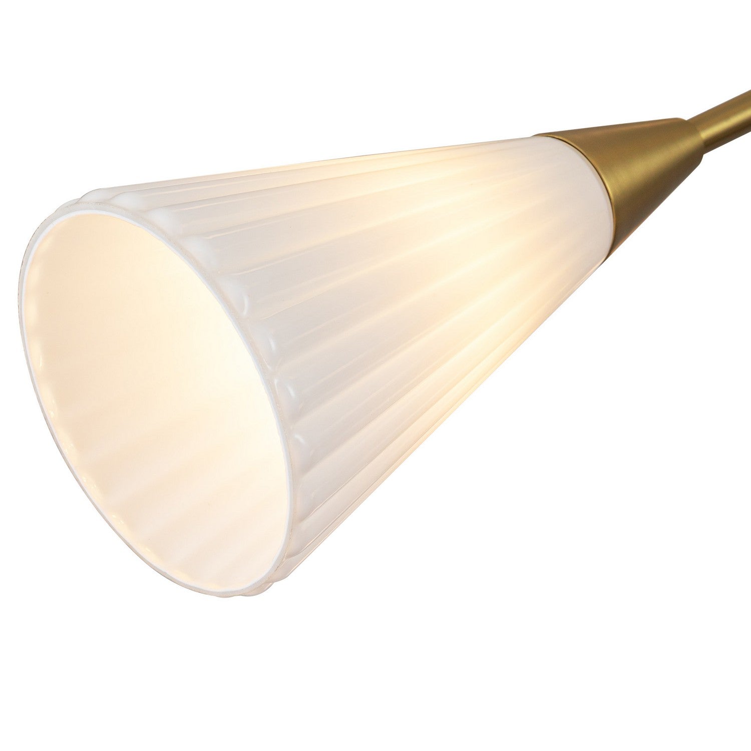 Alora - CH462039BGGR - 12 Light Chandelier - Cosmo - Brushed Gold/Glossy Ribbed Opal Glass