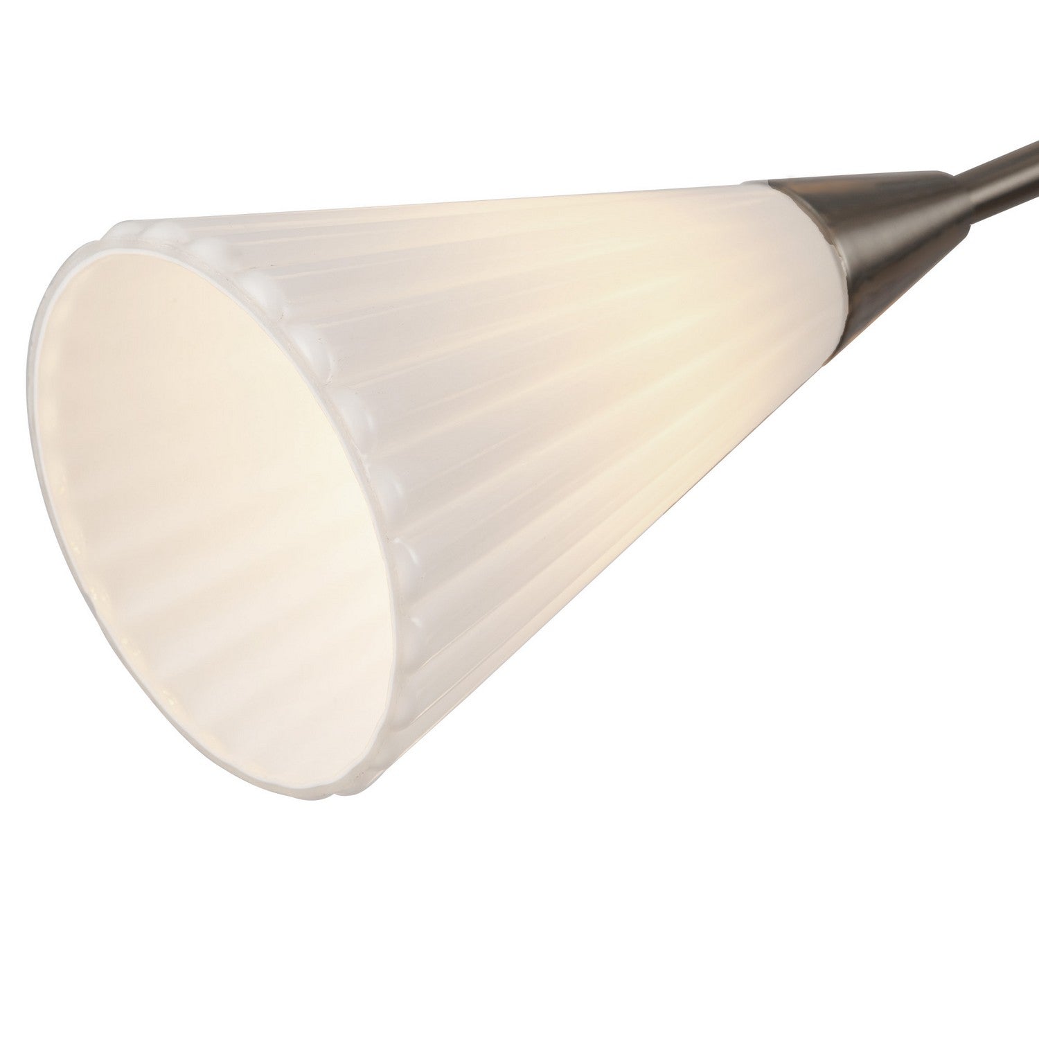 Alora - CH462039BNGR - 12 Light Chandelier - Cosmo - Brushed Nickel/Glossy Ribbed Opal Glass