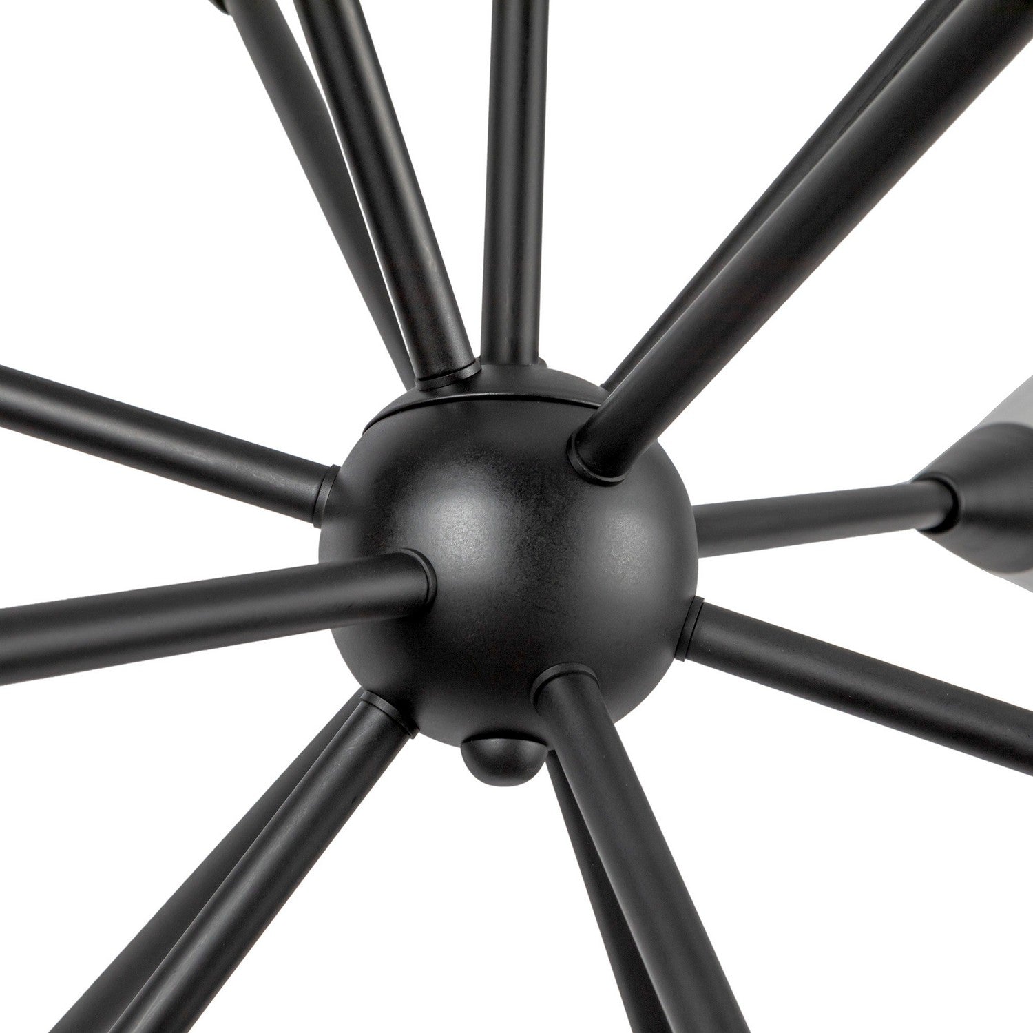 Alora - CH462039MBGR - 12 Light Chandelier - Cosmo - Matte Black/Glossy Ribbed Opal Glass