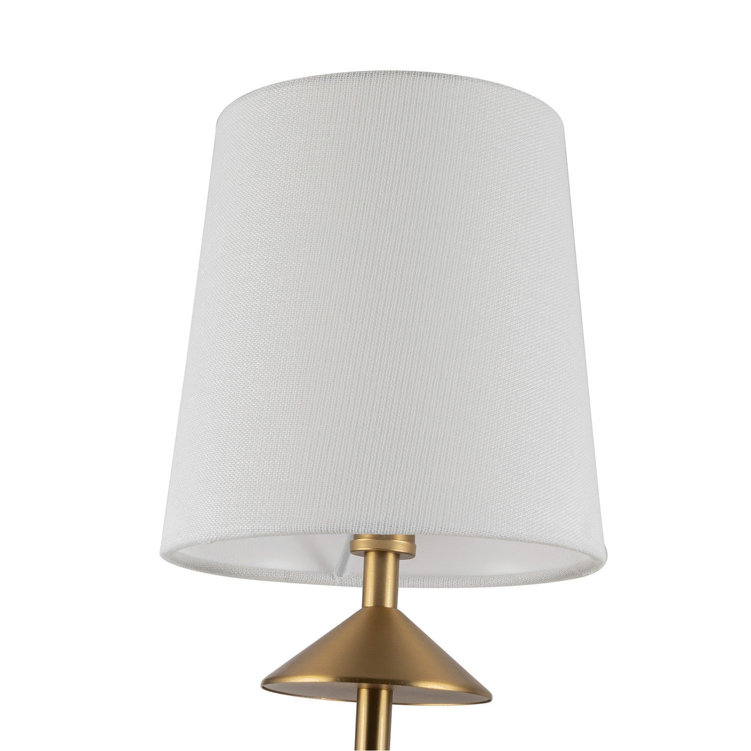 Alora - CH497445BGWL - Four Light Chandelier - Bridgette - Brushed Gold/White Linen