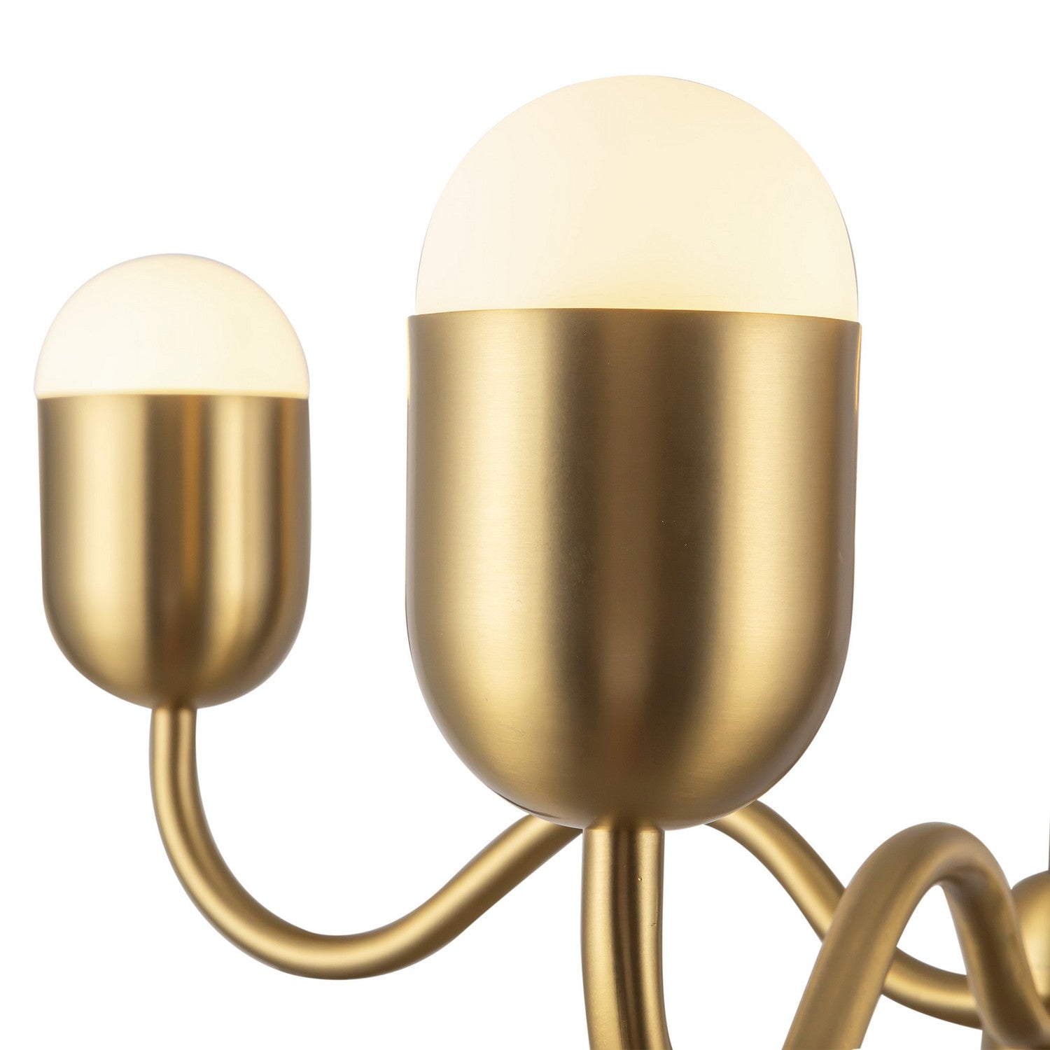 Alora - CH558427BGOP - Four Light Chandelier - Effie - Brushed Gold/Opal Glass