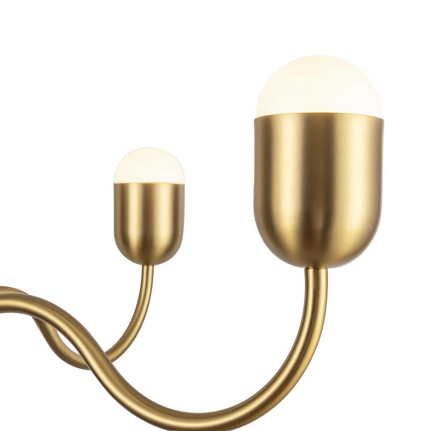 Alora - CH558439BGOP - Four Light Chandelier - Effie - Brushed Gold/Opal Glass
