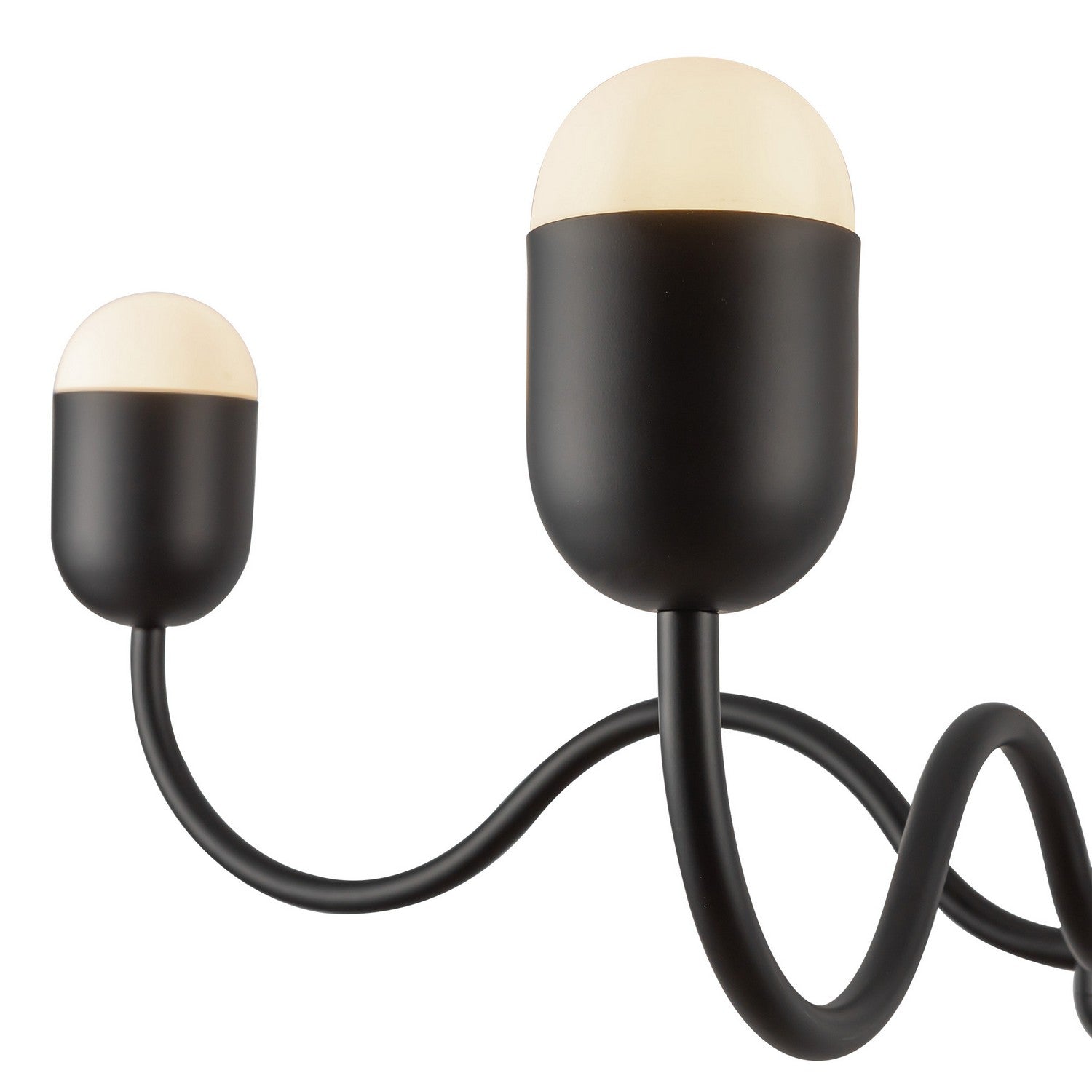 Alora - CH558439MBOP - Four Light Chandelier - Effie - Matte Black/Opal Glass