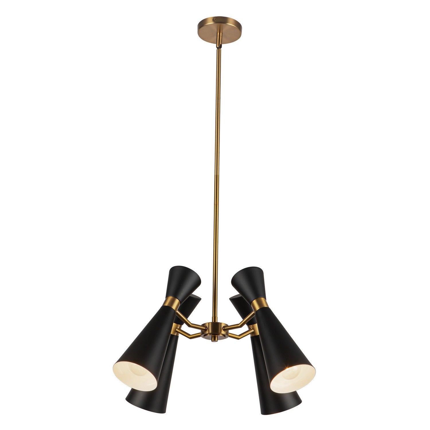 Alora - CH574424MBAG - Four Light Chandelier - Blake - Matte Black/Aged Gold