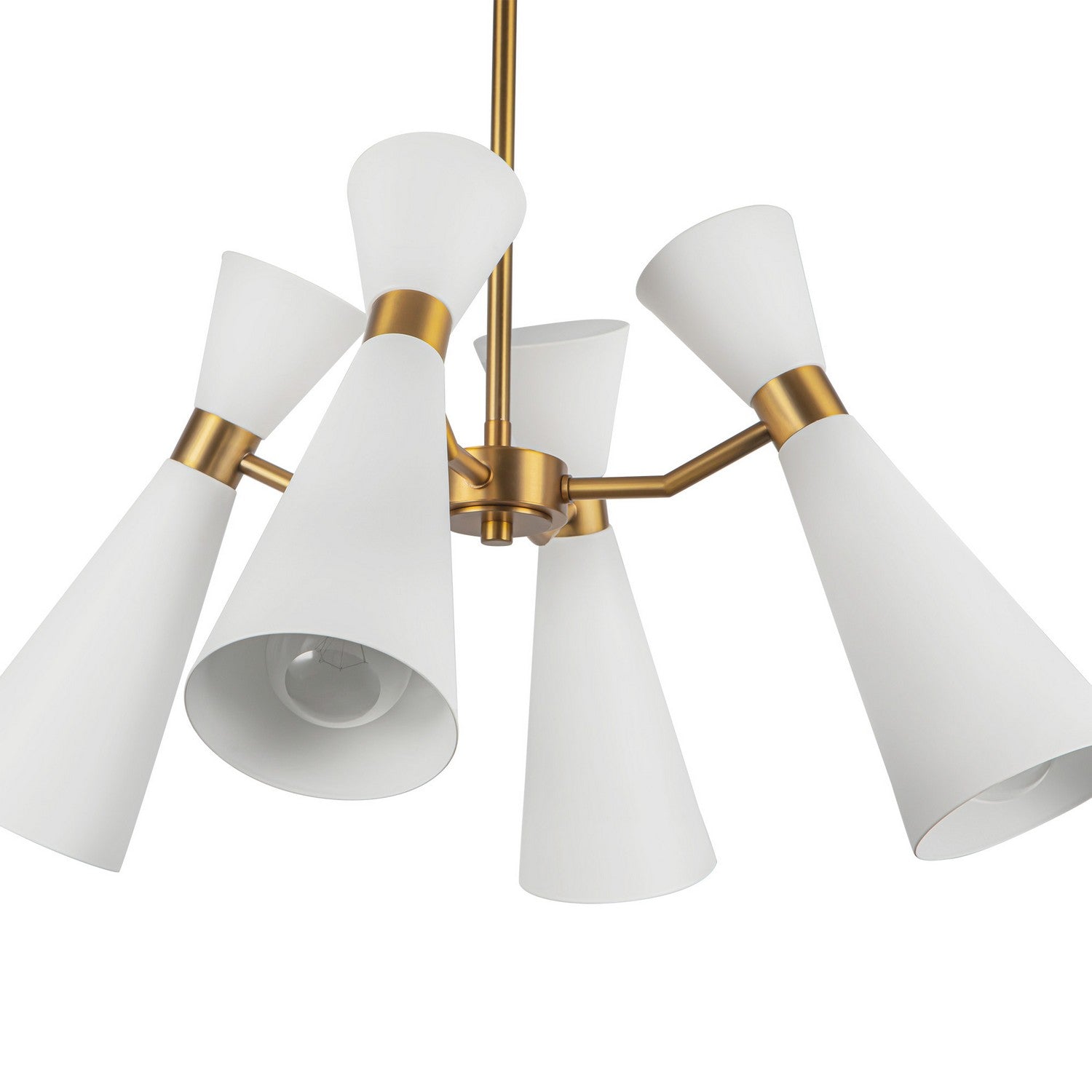 Alora - CH574424WHAG - Four Light Chandelier - Blake - White/Aged Gold