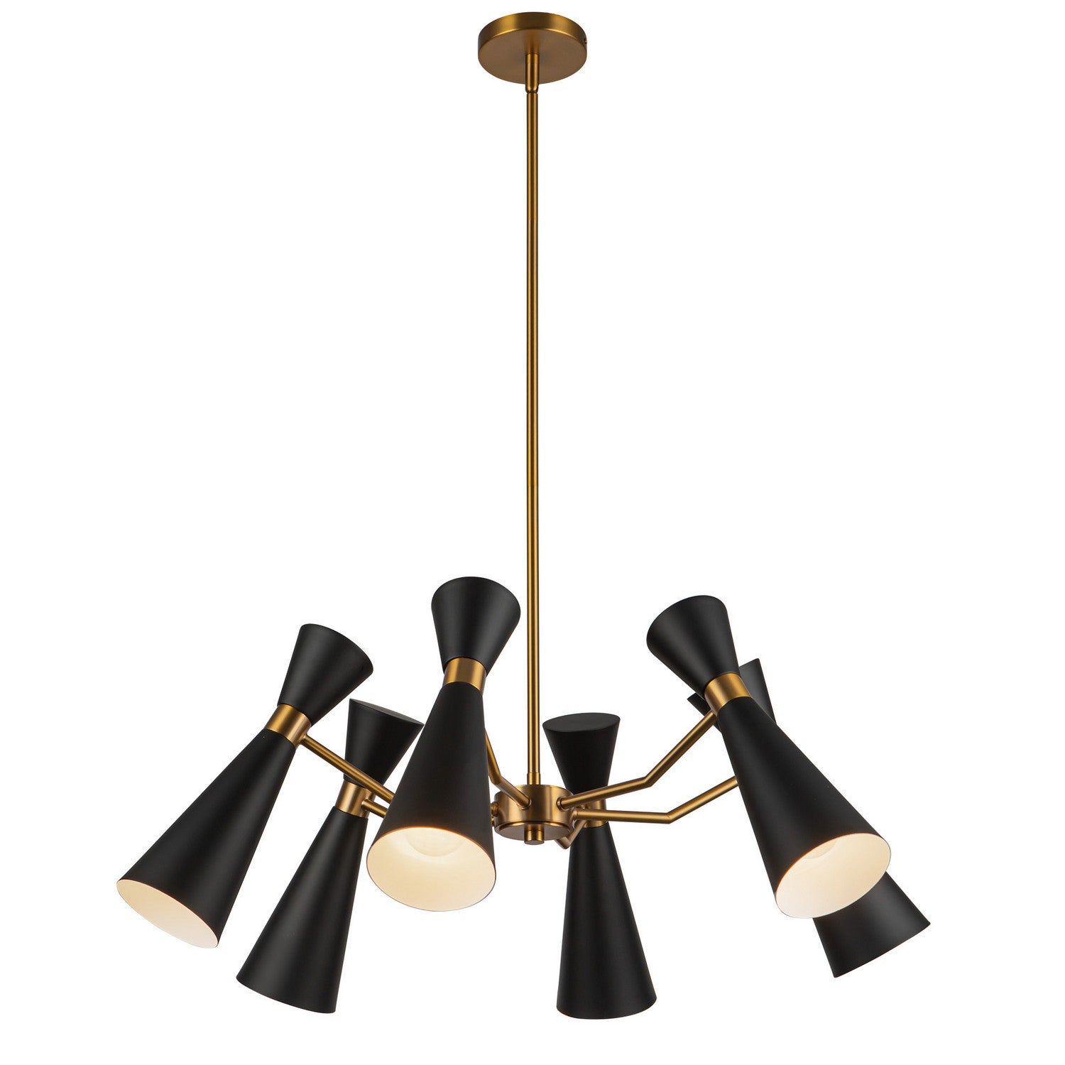 Alora - CH574632MBAG - Six Light Chandelier - Blake - Matte Black/Aged Gold