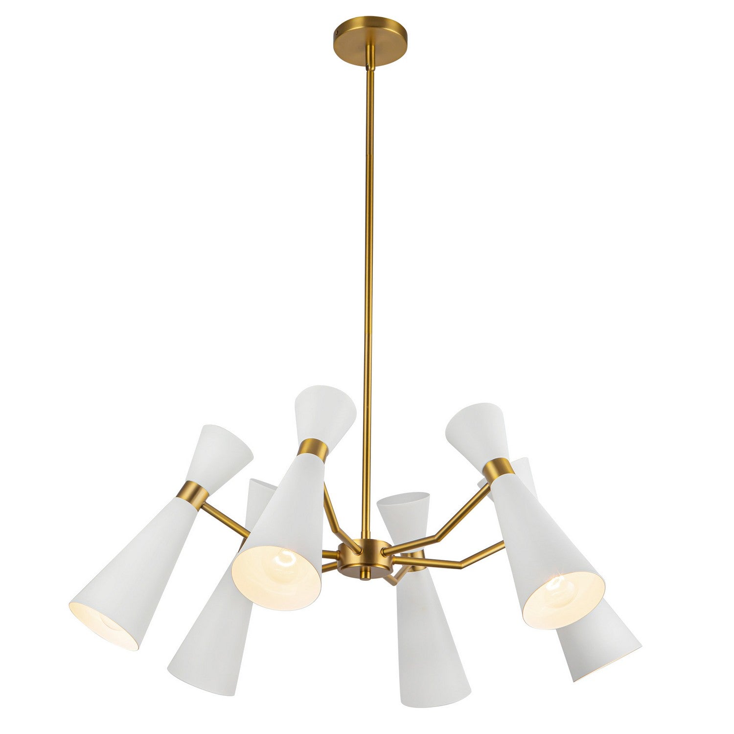 Alora - CH574632WHAG - Six Light Chandelier - Blake - White/Aged Gold