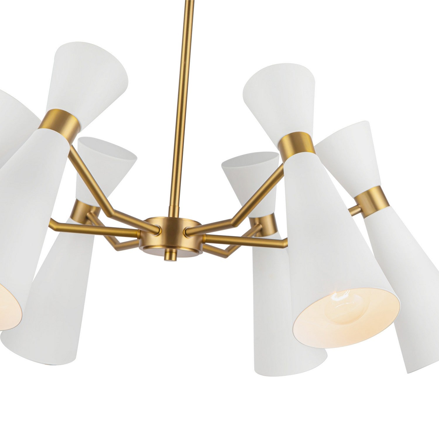 Alora - CH574632WHAG - Six Light Chandelier - Blake - White/Aged Gold