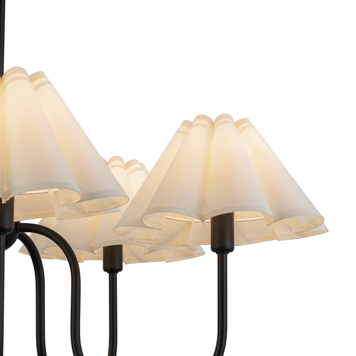 Alora - CH610530MBFW - Five Light Chandelier - Rosemary - Matte Black/Folded White