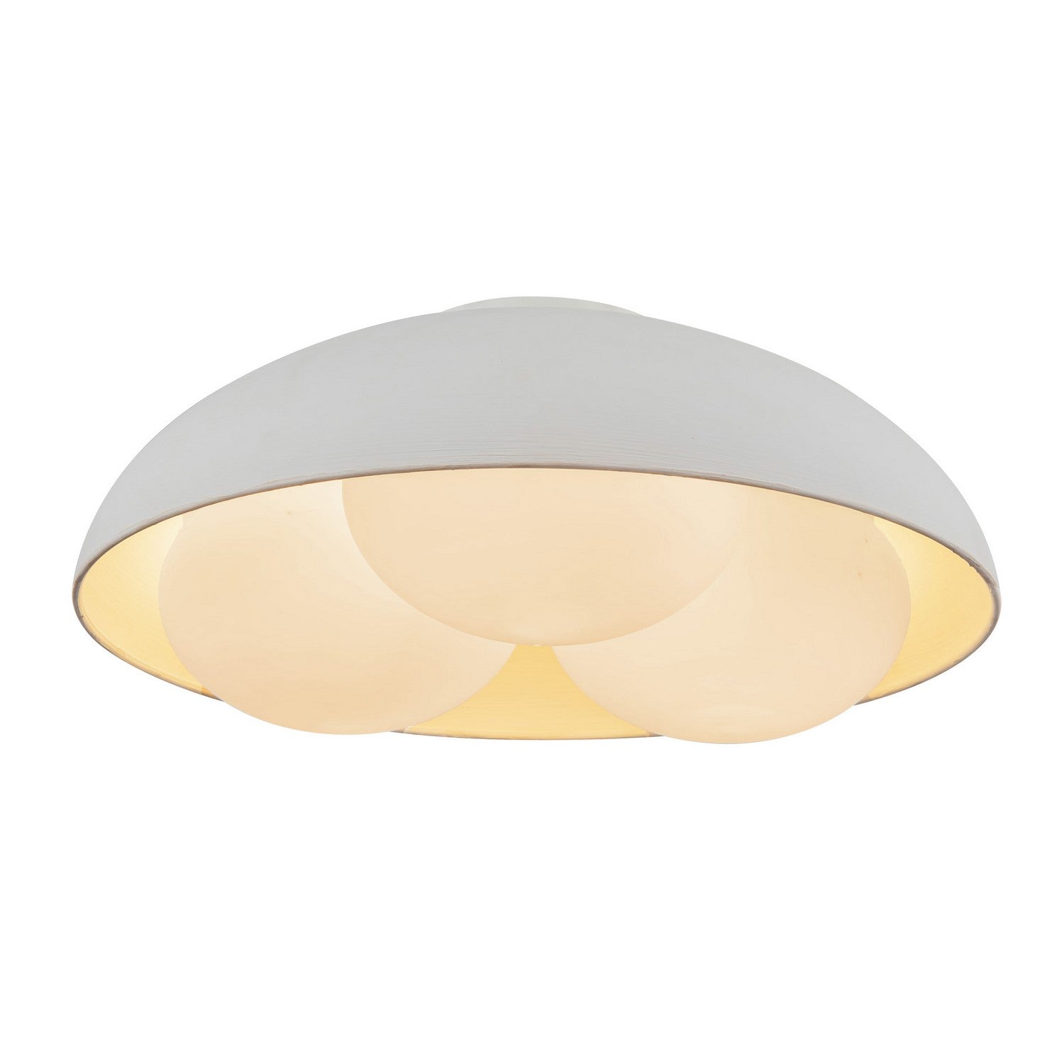 Alora - FM495316AWOP - Three Light Flush Mount - Robyn - Antique White/Opal Glass