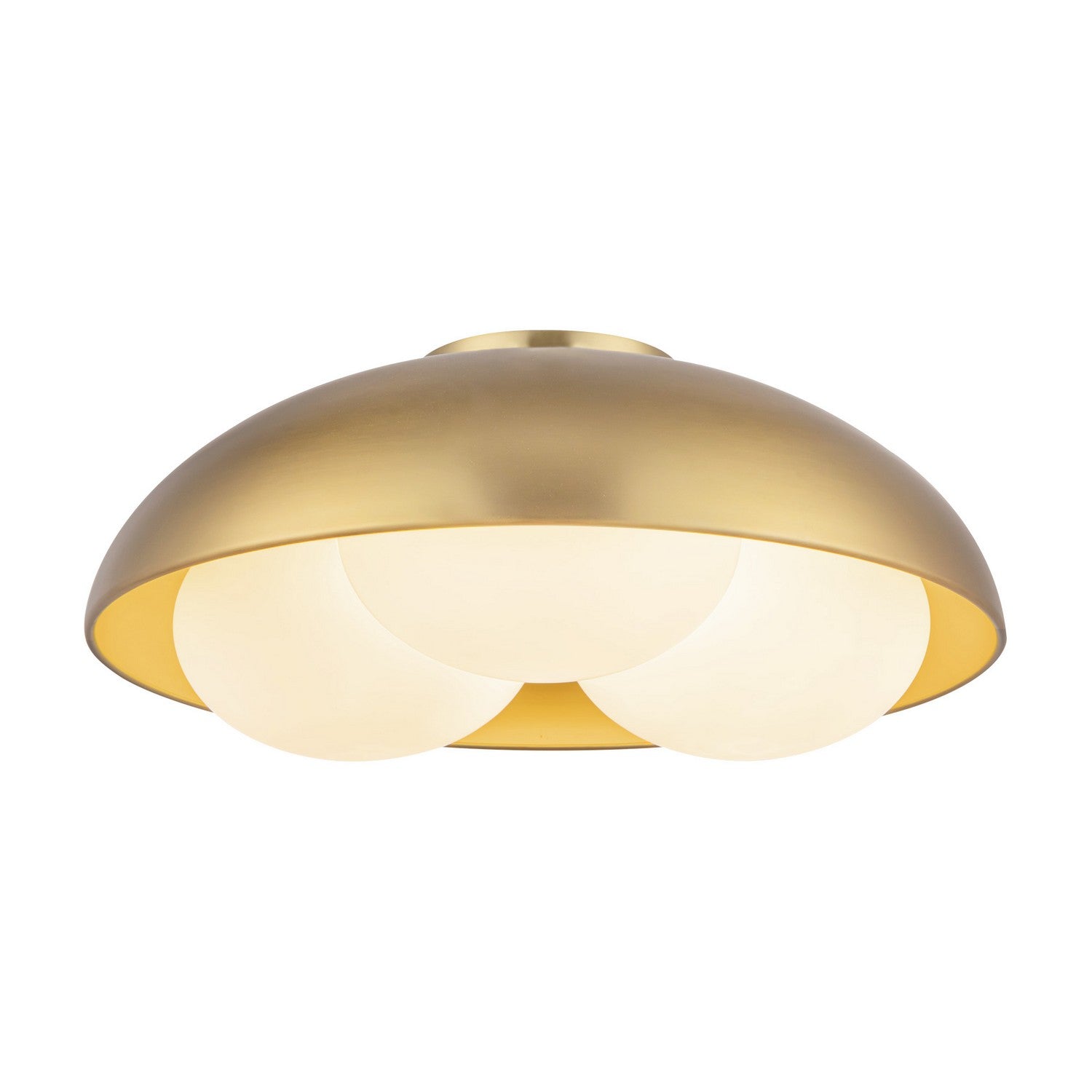 Alora - FM495316BGOP - Three Light Flush Mount - Robyn - Brushed Gold/Opal Glass
