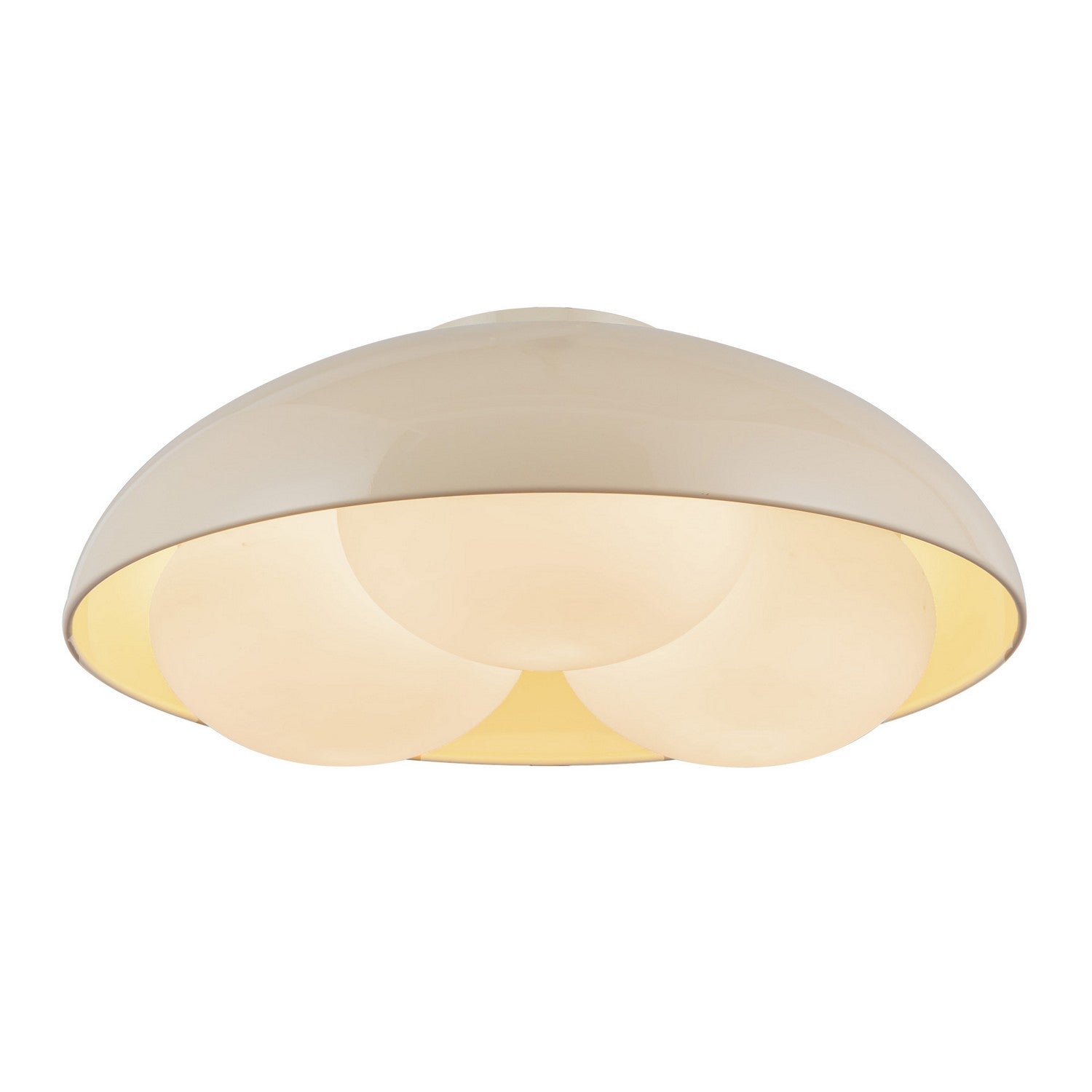 Alora - FM495316PWOP - Three Light Flush Mount - Robyn - Pearl White/Opal Glass